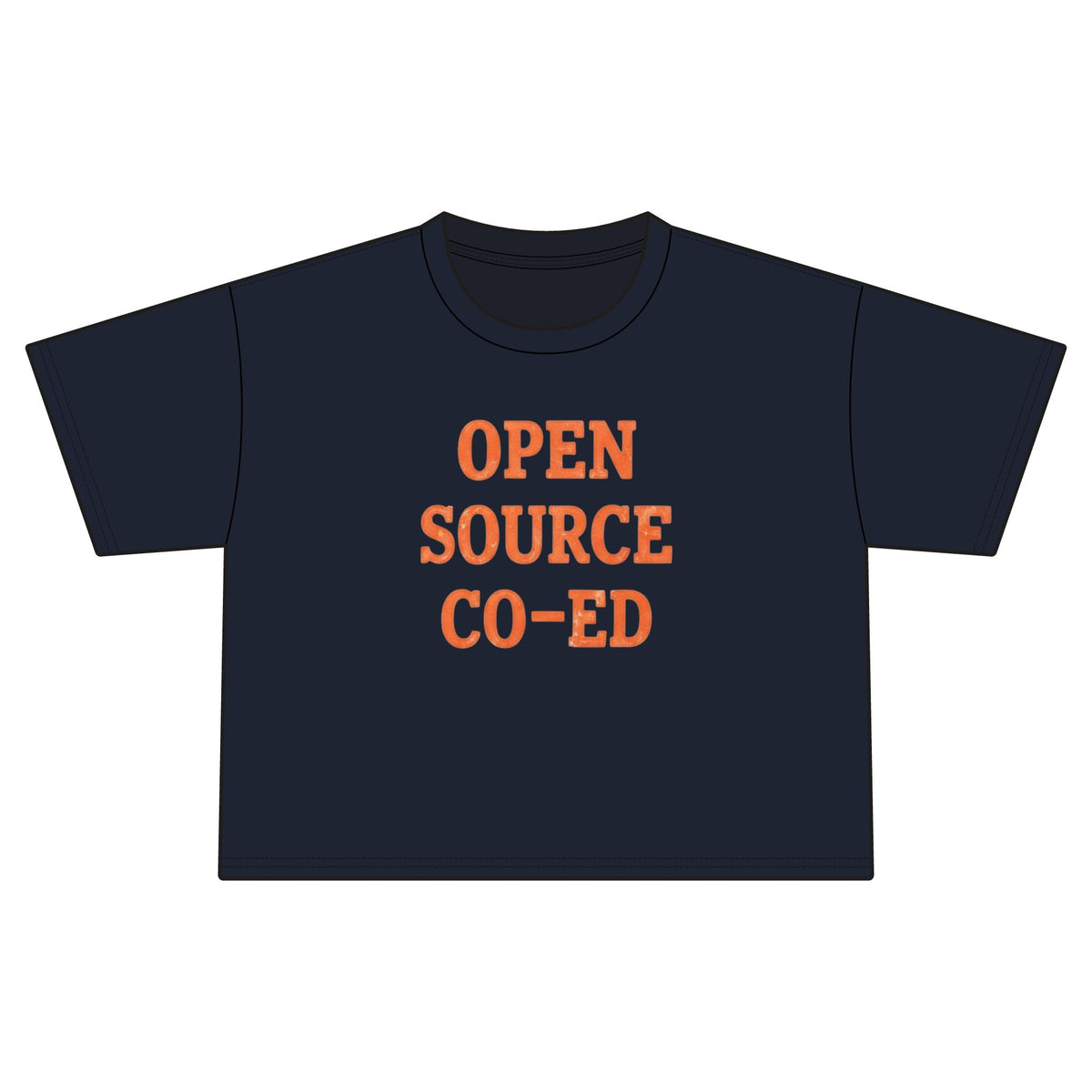 Open Source Co-Ed Cropped T-Shirt | Tech Graphic Tee