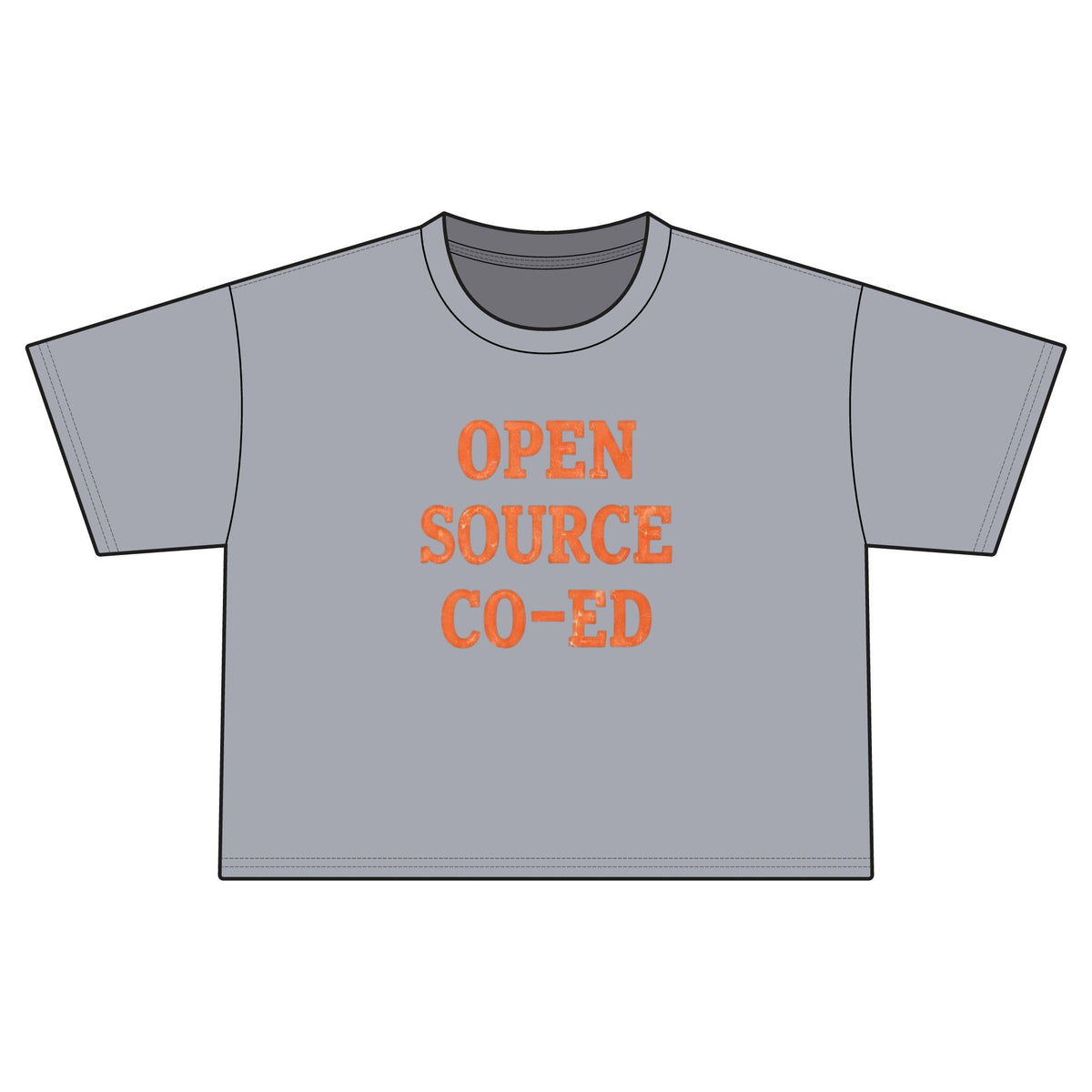 Open Source Co-Ed Cropped T-Shirt | Tech Graphic Tee