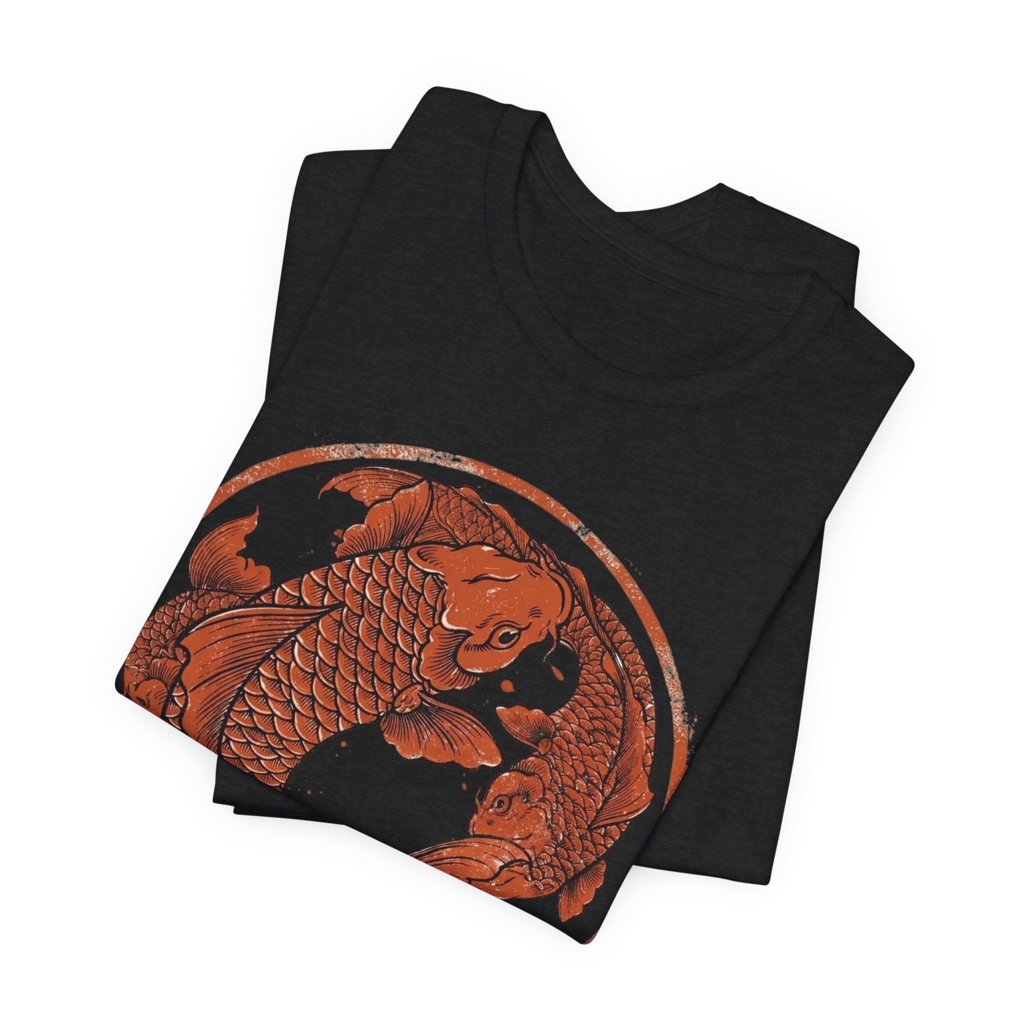 Koi Fish Circle illustration Tee | Asian carp yin yang shirt