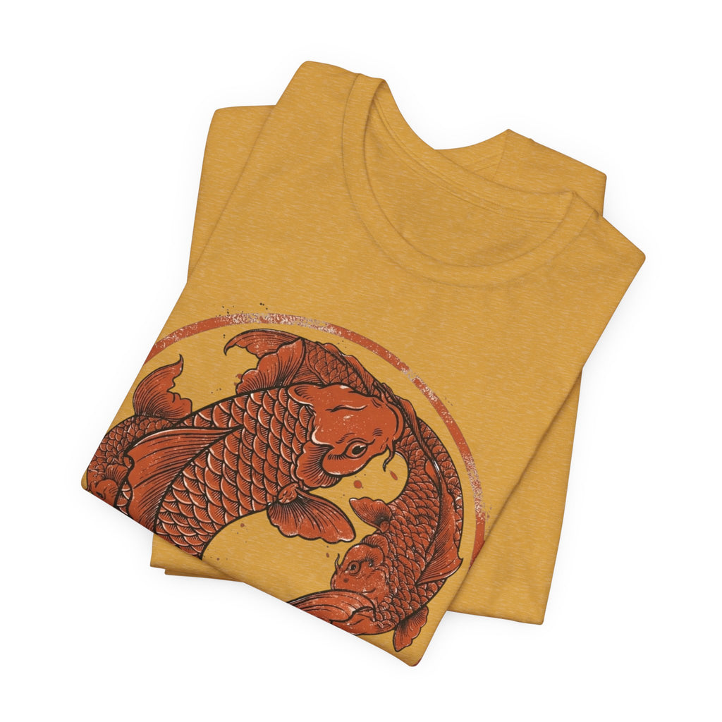 Koi Fish Circle illustration Tee | Asian carp yin yang shirt