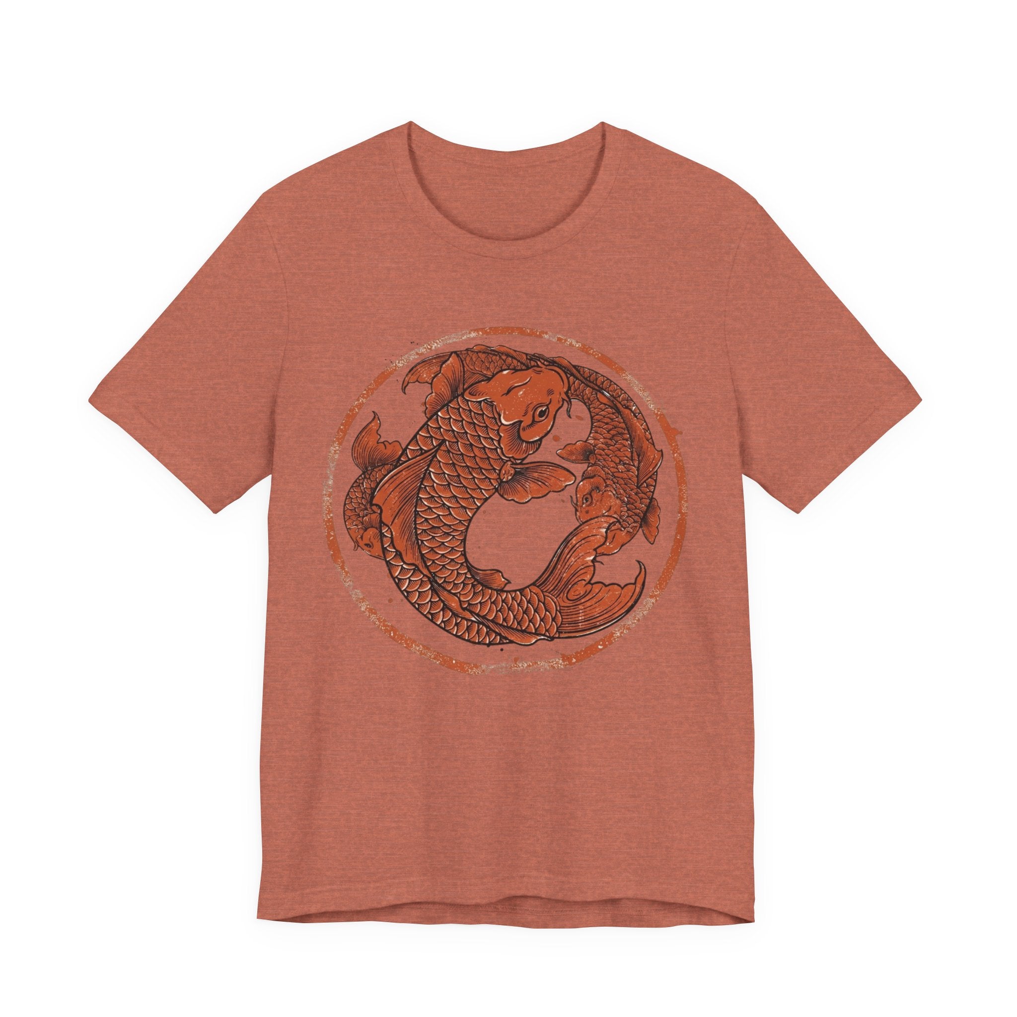 Koi Fish Circle illustration Tee | Asian carp yin yang shirt