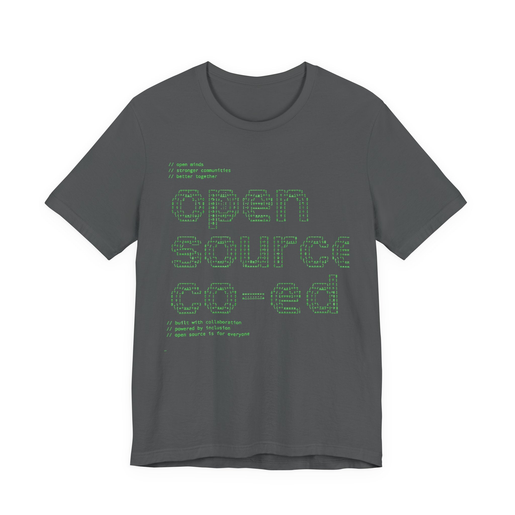 Open Source Co-ed T-Shirt | Programming ASCII Art Tee