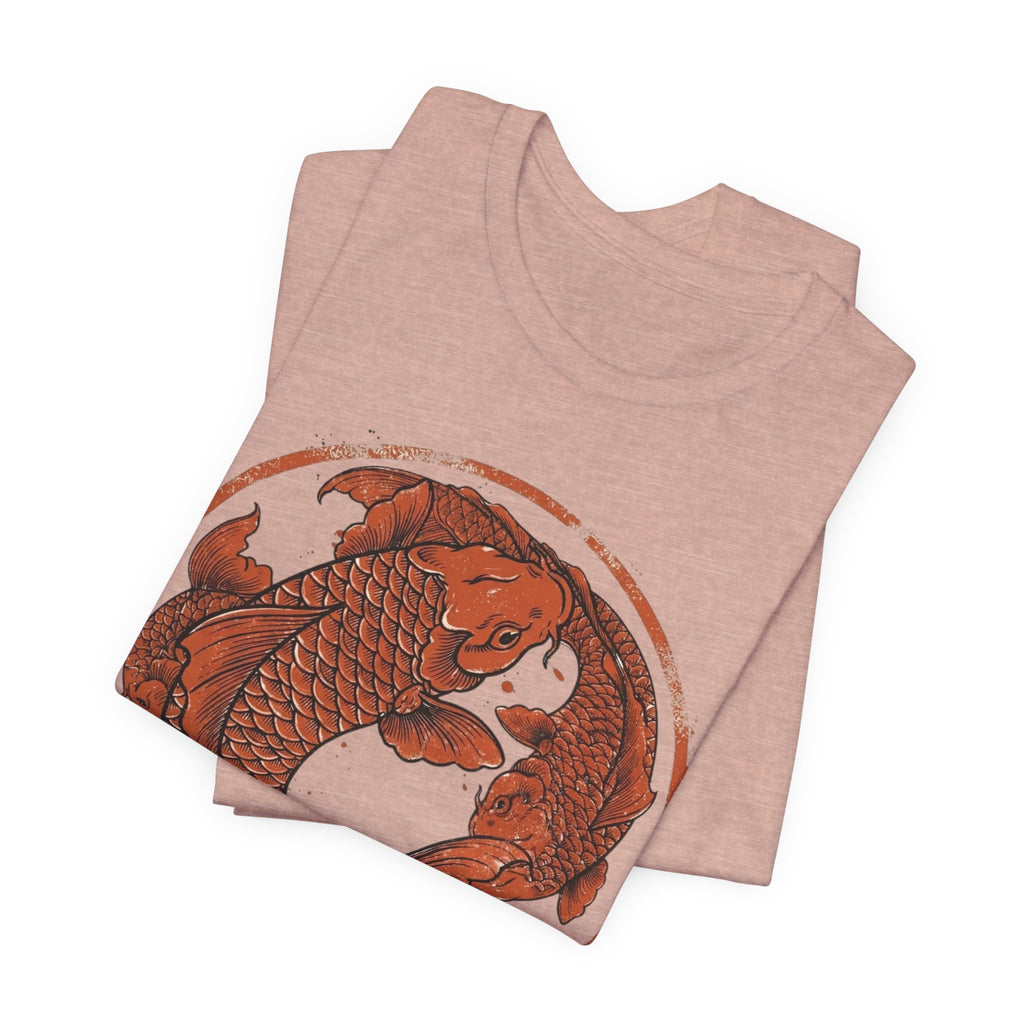 Koi Fish Circle illustration Tee | Asian carp yin yang shirt
