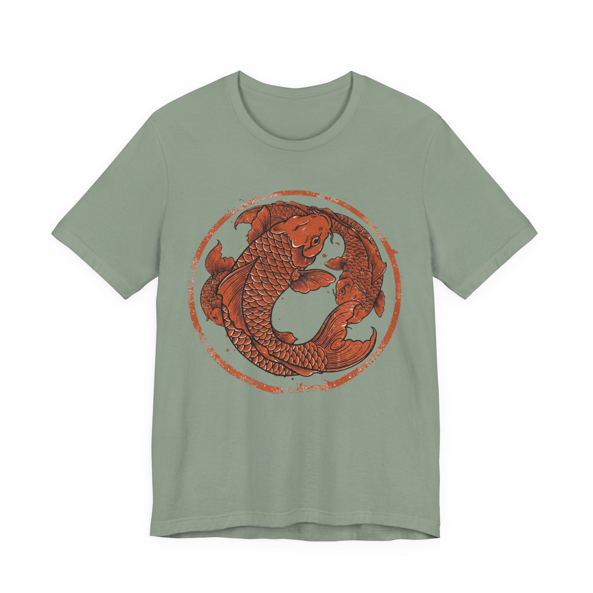 Koi Fish Circle illustration Tee | Asian carp yin yang shirt