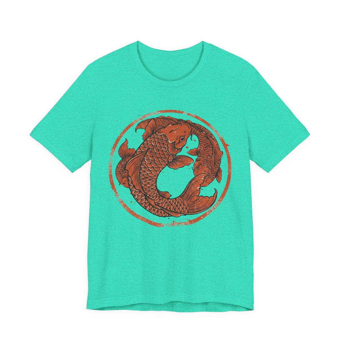 Koi Fish Circle illustration Tee | Asian carp yin yang shirt