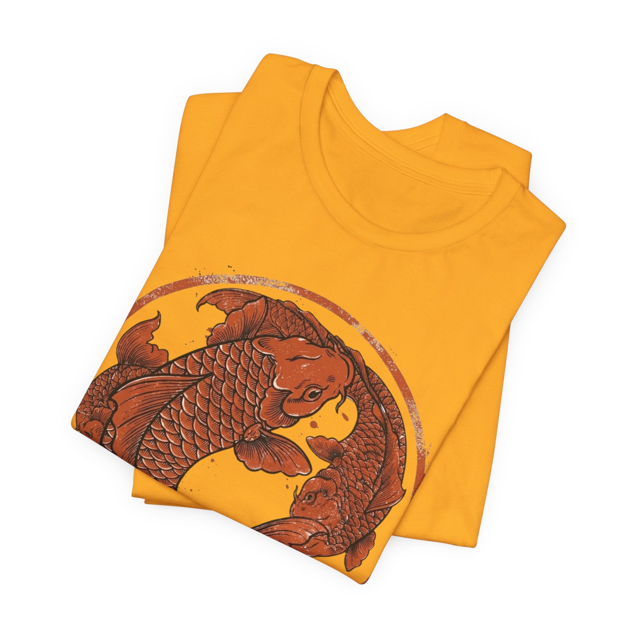 Koi Fish Circle illustration Tee | Asian carp yin yang shirt