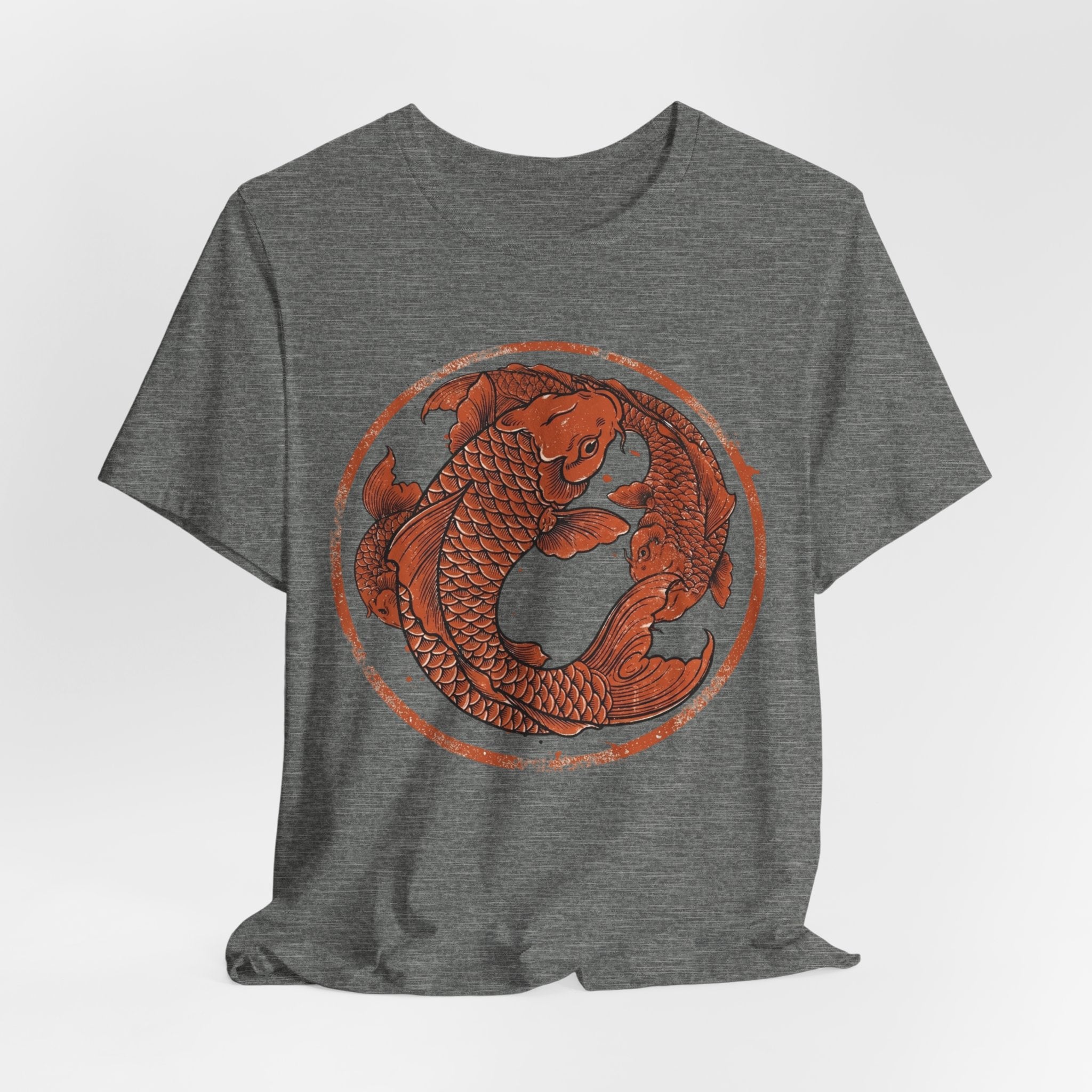 Koi Fish Circle illustration Tee | Asian carp yin yang shirt