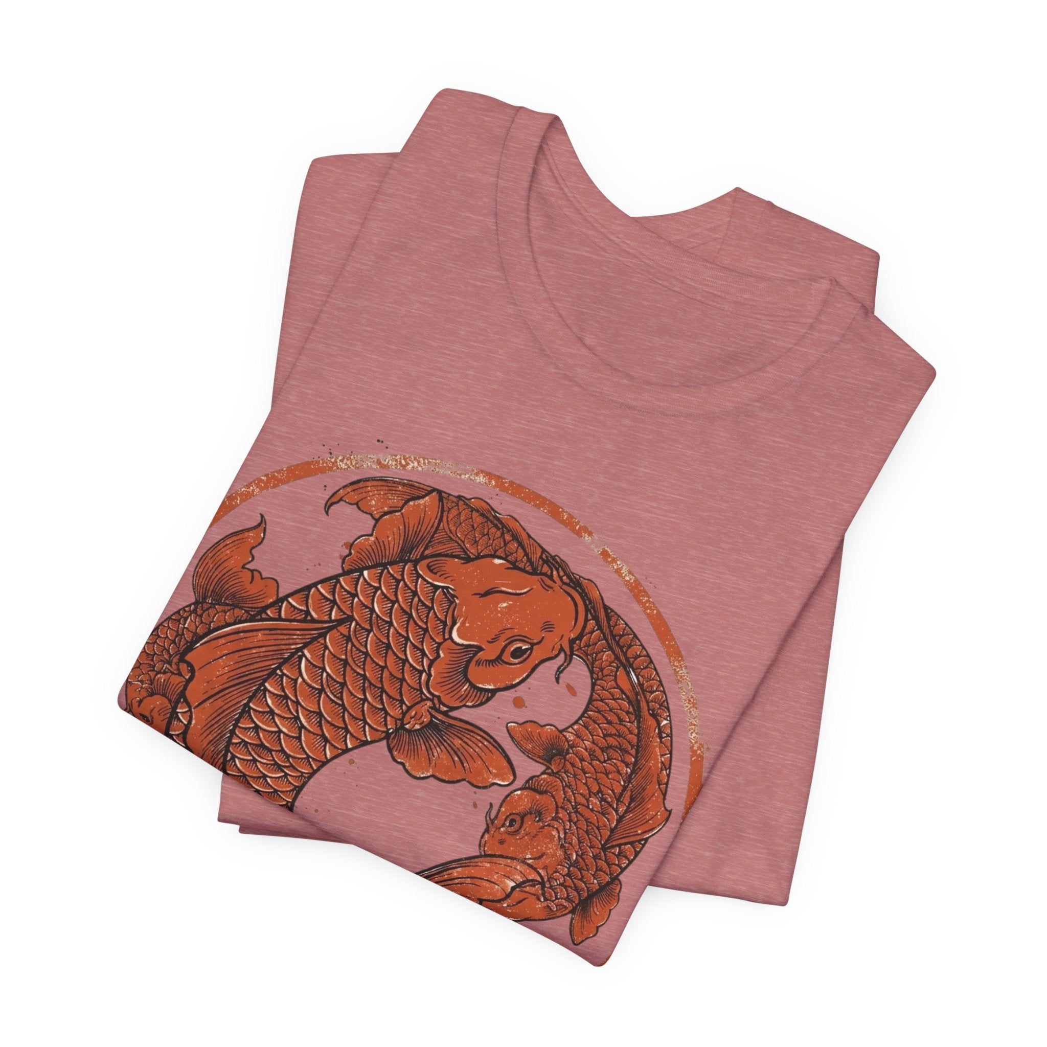 Koi Fish Circle illustration Tee | Asian carp yin yang shirt