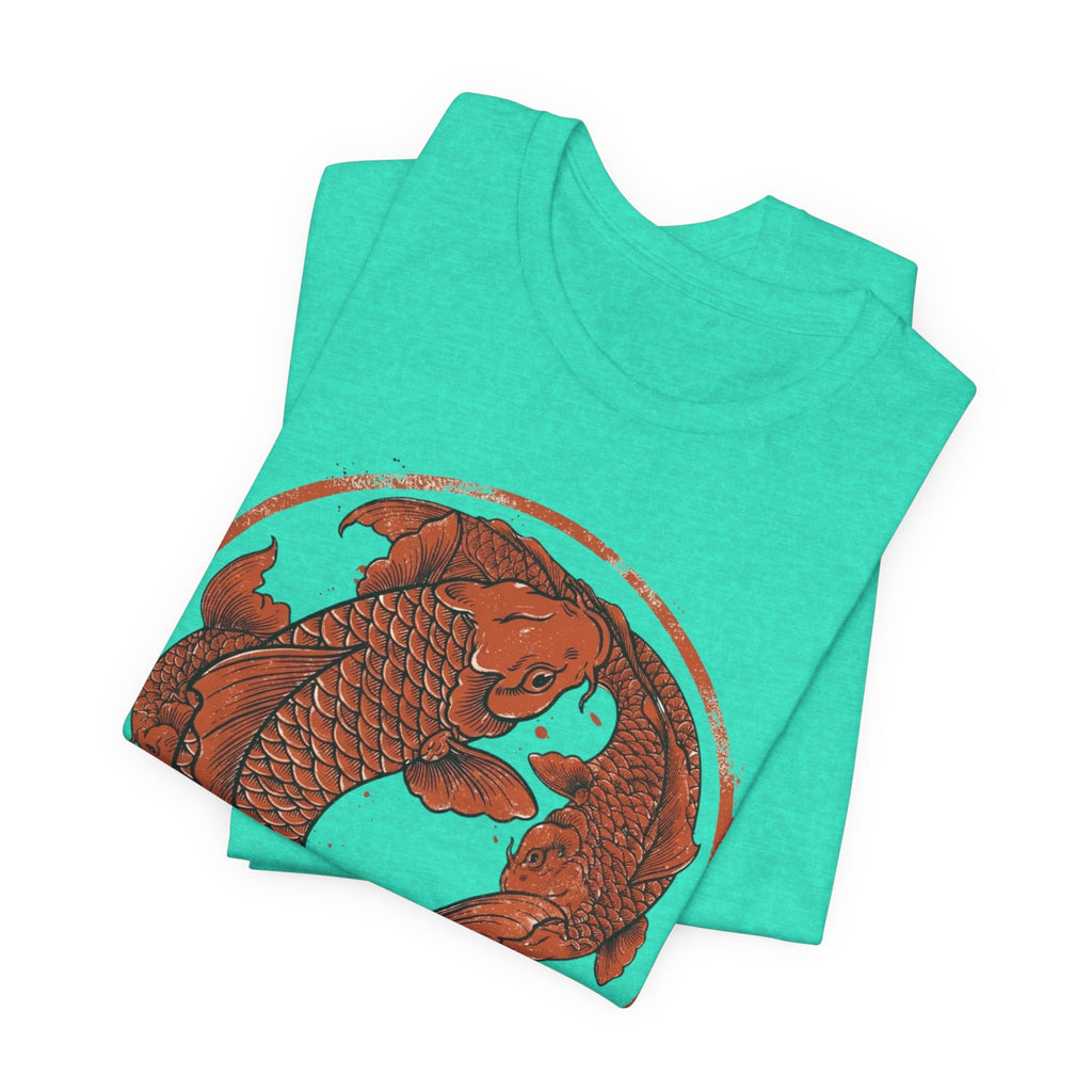 Koi Fish Circle illustration Tee | Asian carp yin yang shirt