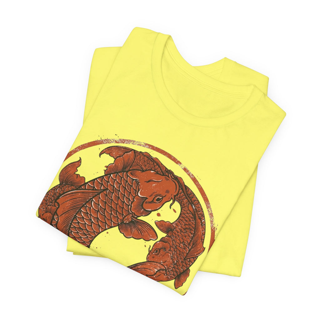 Koi Fish Circle illustration Tee | Asian carp yin yang shirt