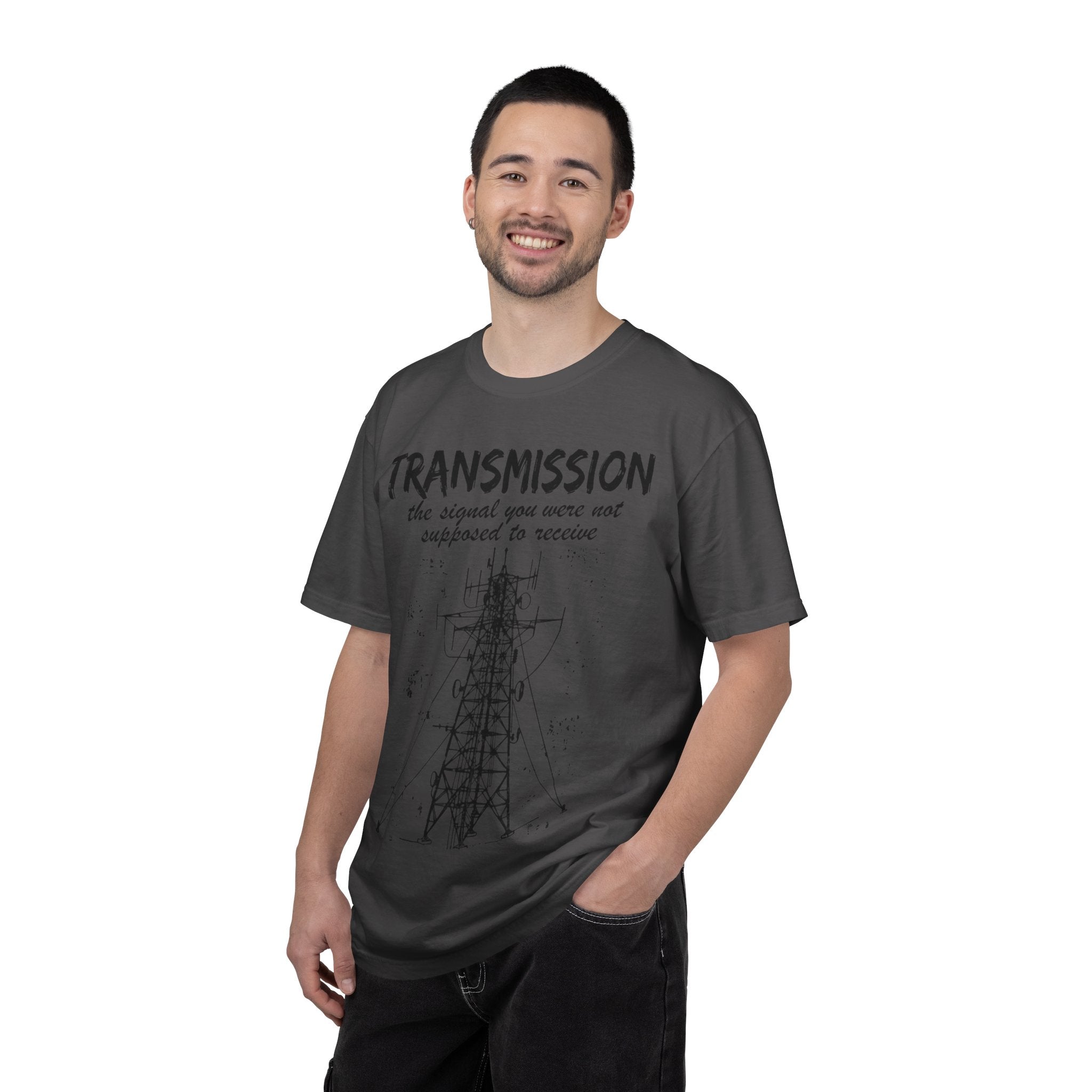 Transmission radio tower tee | Signal sketch graphic T-Shirt