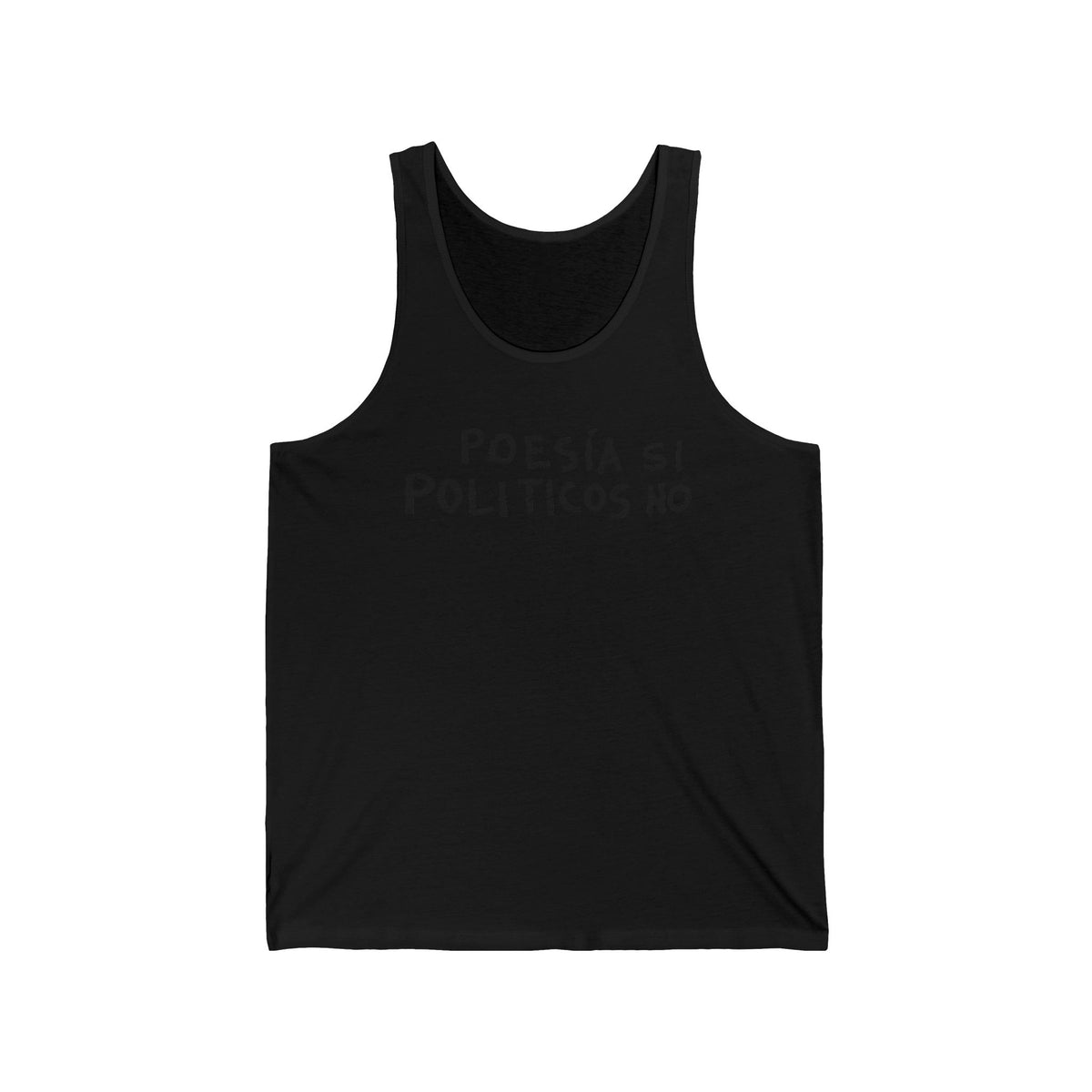 Poesía Sí Políticos No tank top | Spanish Poetry Politics Shirt