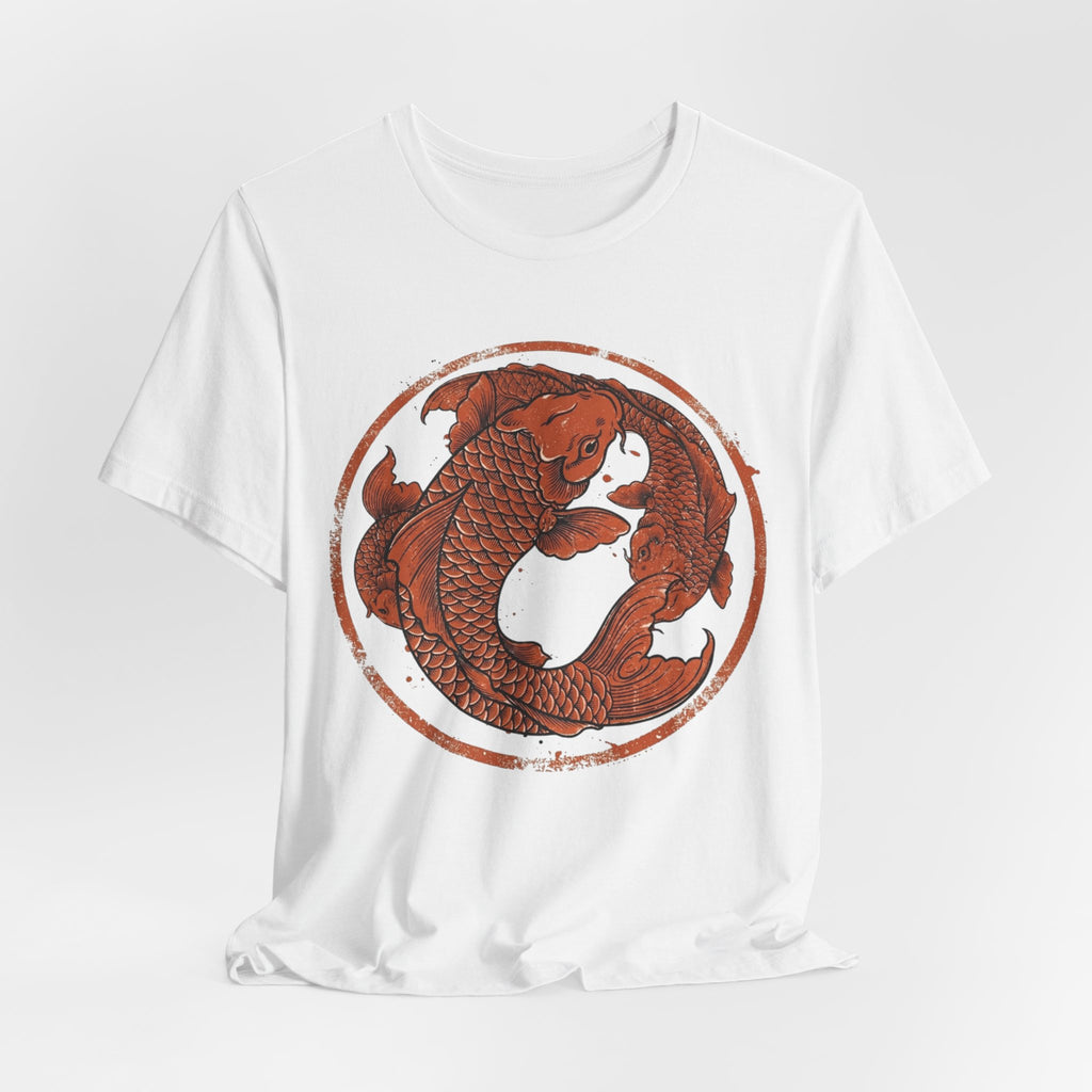 Koi Fish Circle illustration Tee | Asian carp yin yang shirt