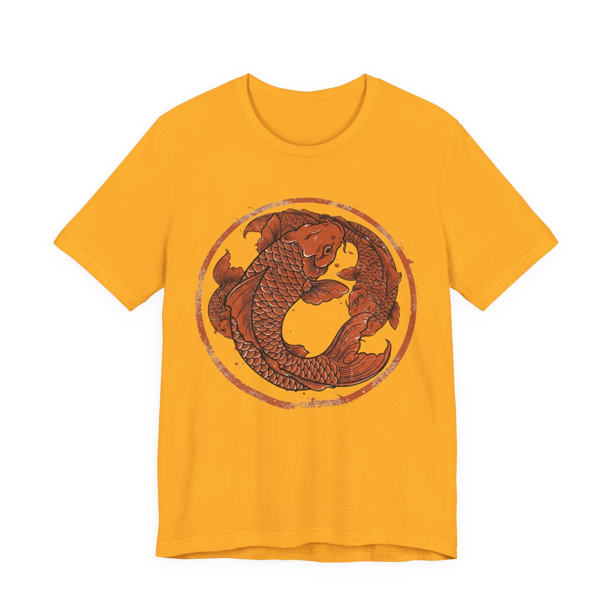 Koi Fish Circle illustration Tee | Asian carp yin yang shirt