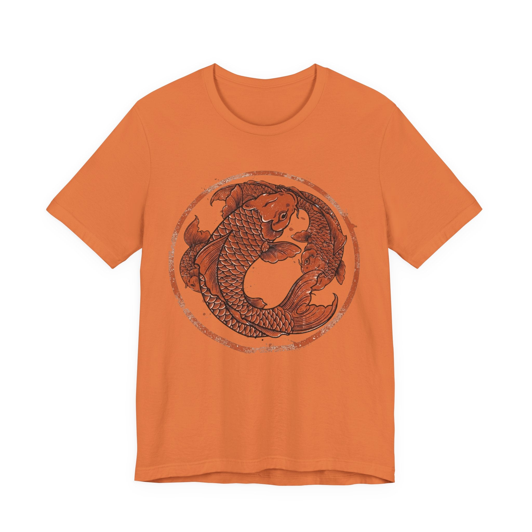 Koi Fish Circle illustration Tee | Asian carp yin yang shirt