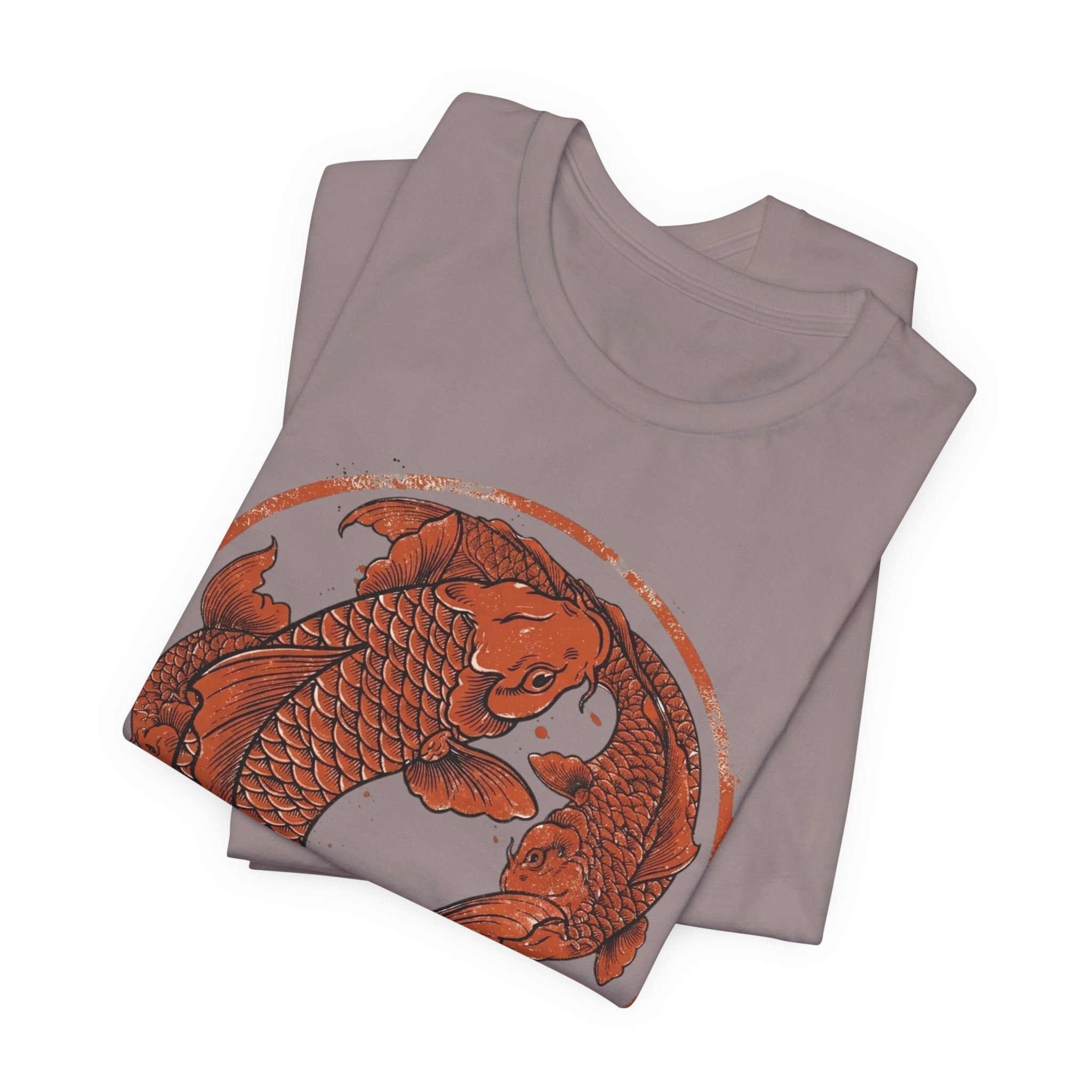 Koi Fish Circle illustration Tee | Asian carp yin yang shirt