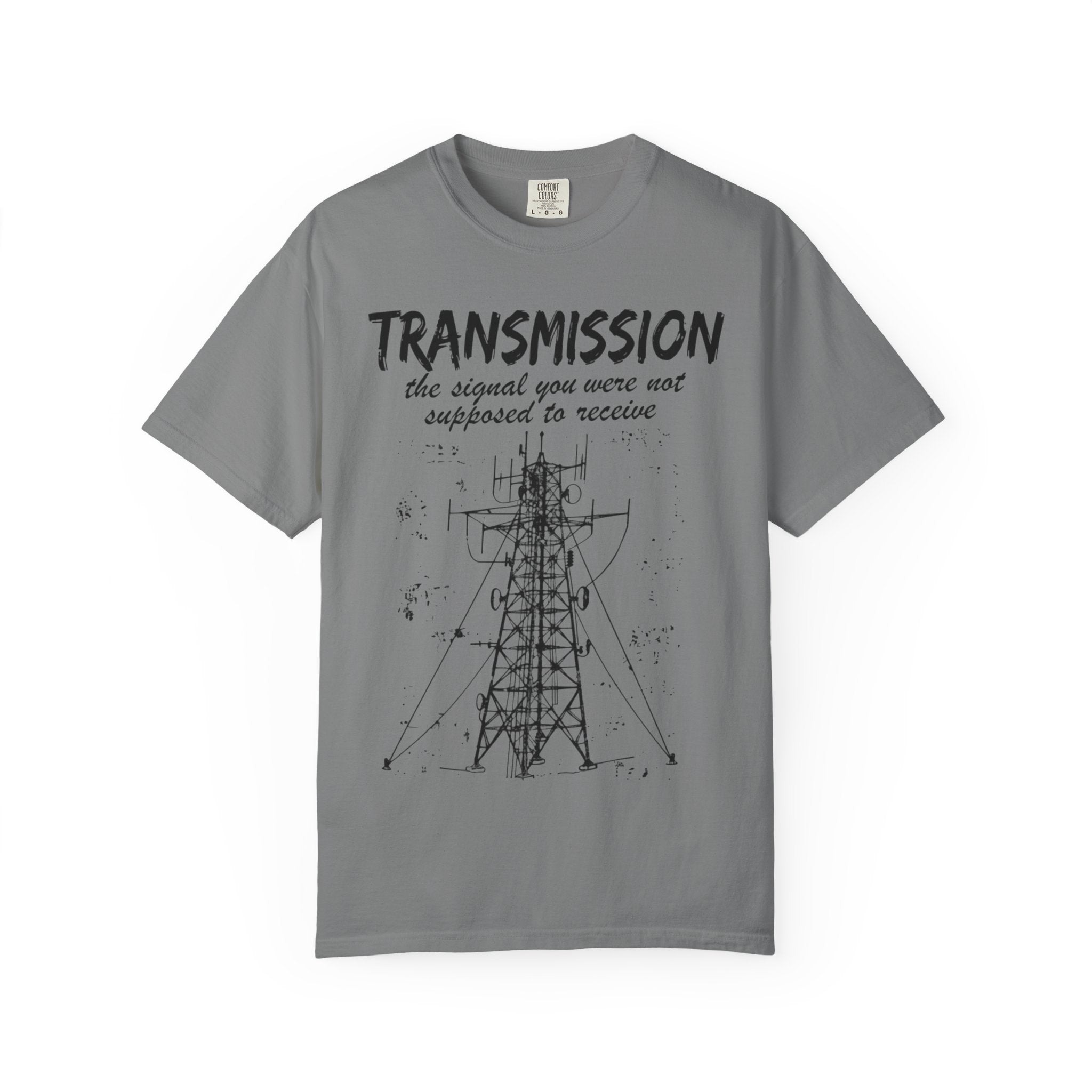 Transmission radio tower tee | Signal sketch graphic T-Shirt