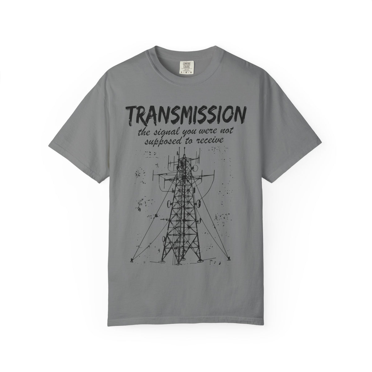 Transmission radio tower tee | Signal sketch graphic T-Shirt