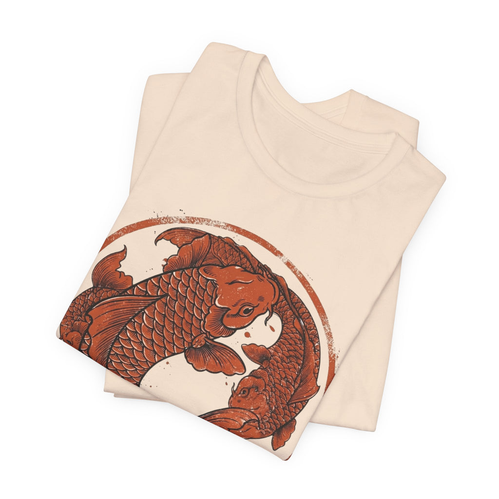Koi Fish Circle illustration Tee | Asian carp yin yang shirt