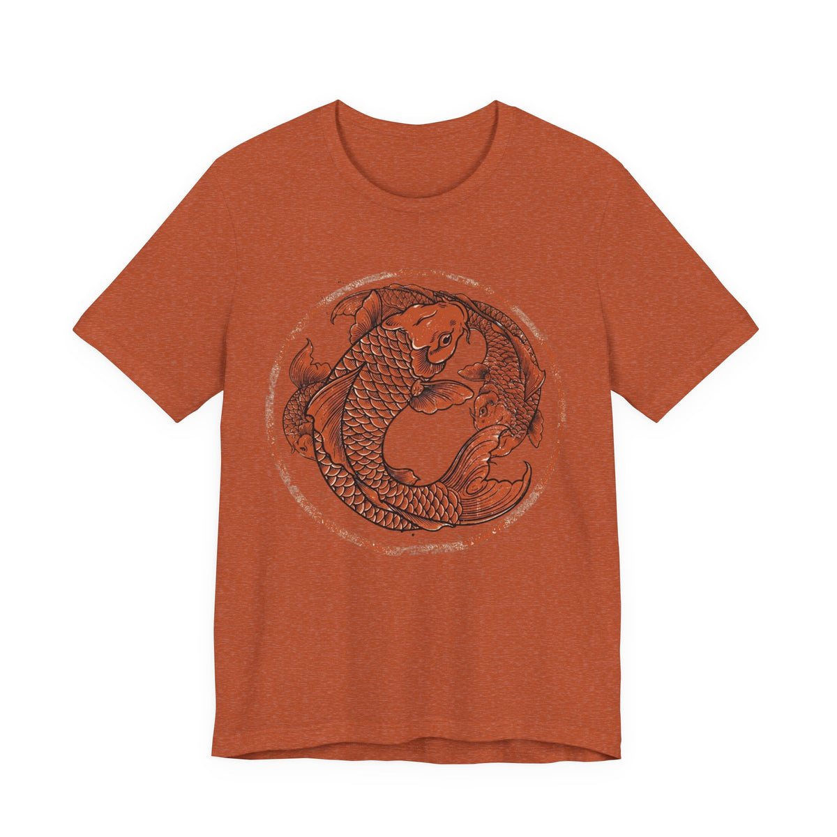 Koi Fish Circle illustration Tee | Asian carp yin yang shirt