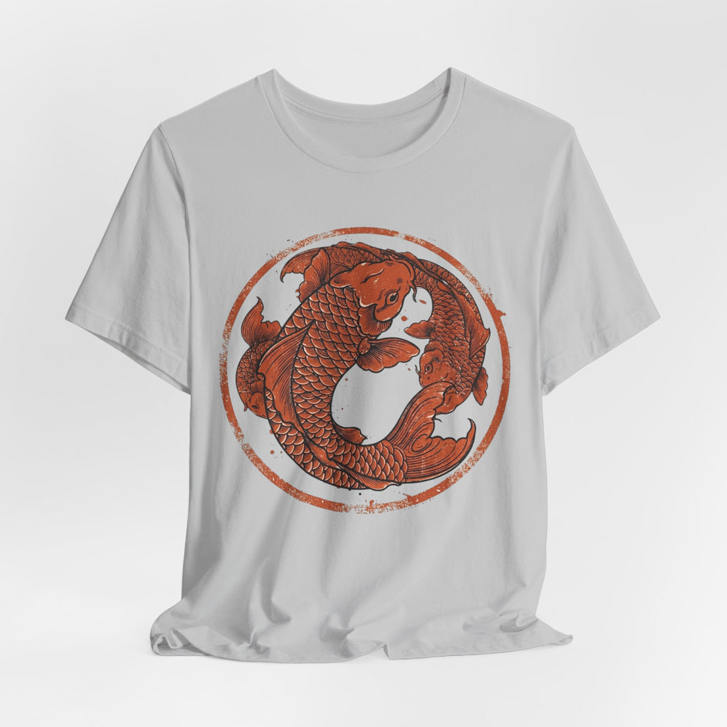 Koi Fish Circle illustration Tee | Asian carp yin yang shirt