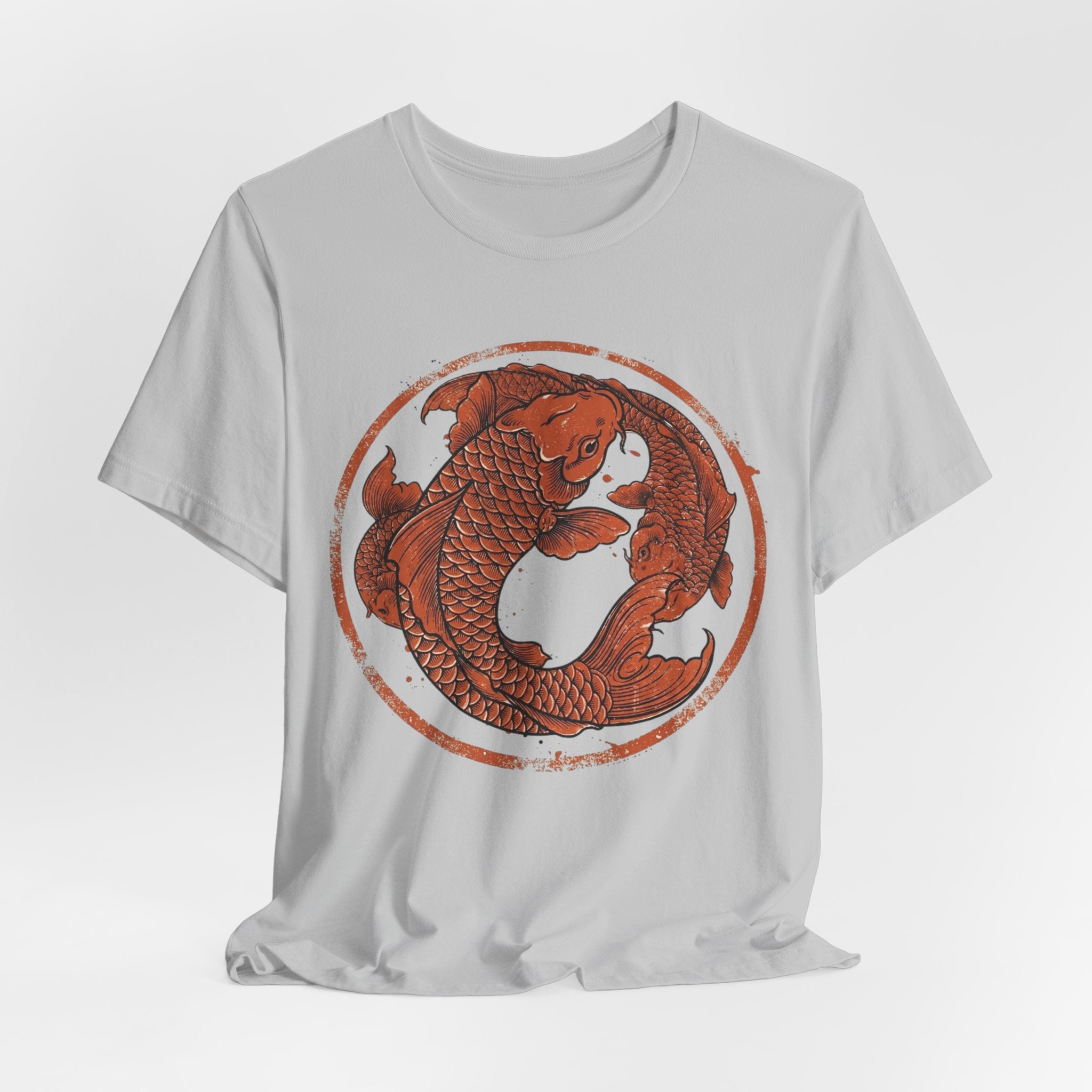 Koi Fish Circle illustration Tee | Asian carp yin yang shirt