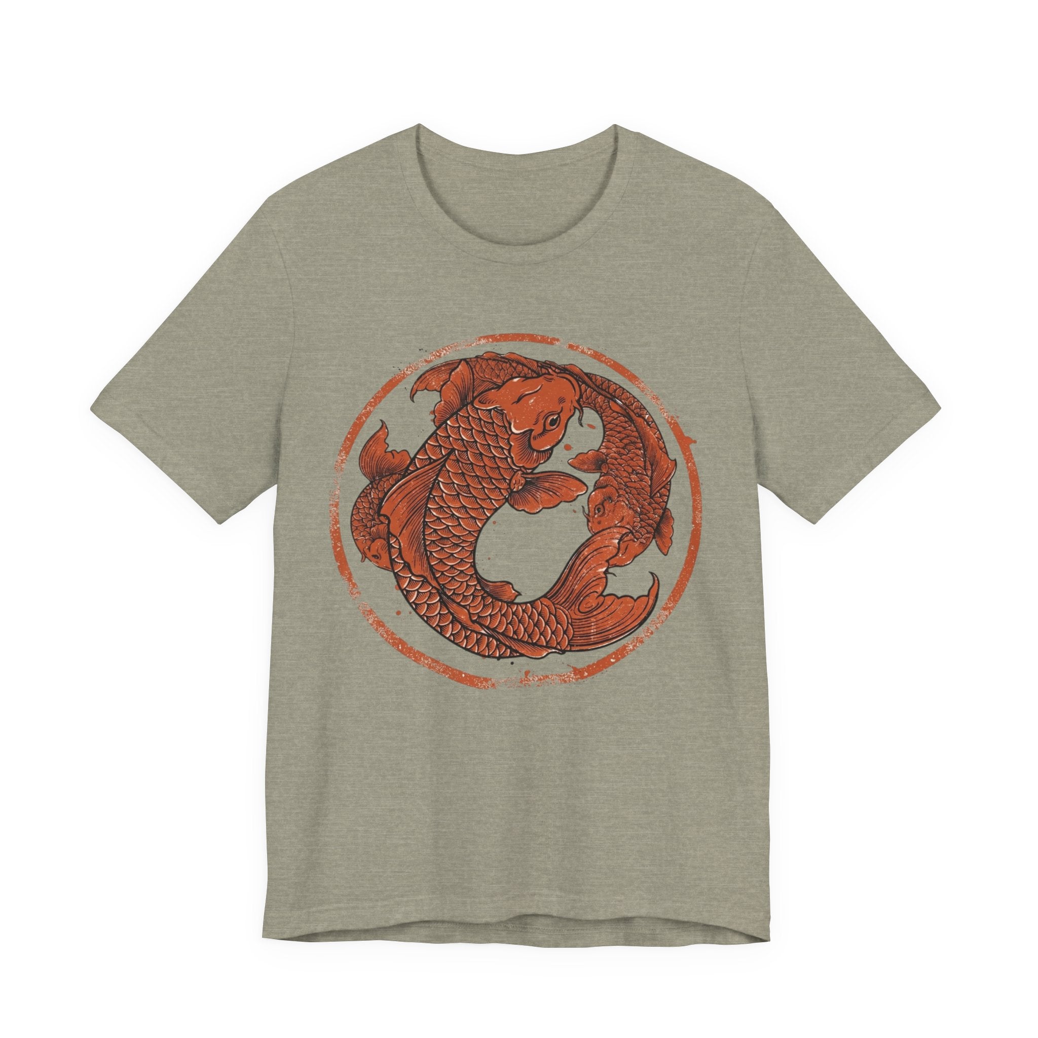 Koi Fish Circle illustration Tee | Asian carp yin yang shirt