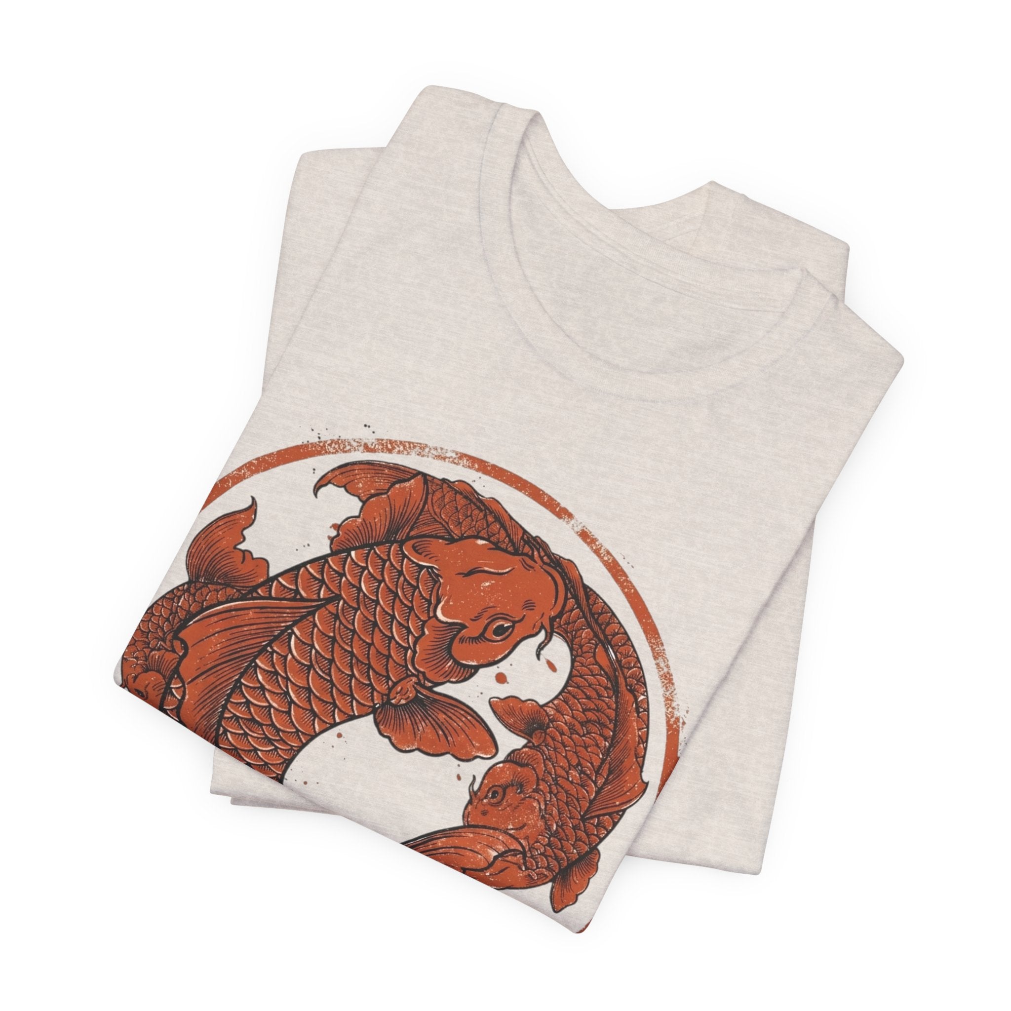 Koi Fish Circle illustration Tee | Asian carp yin yang shirt