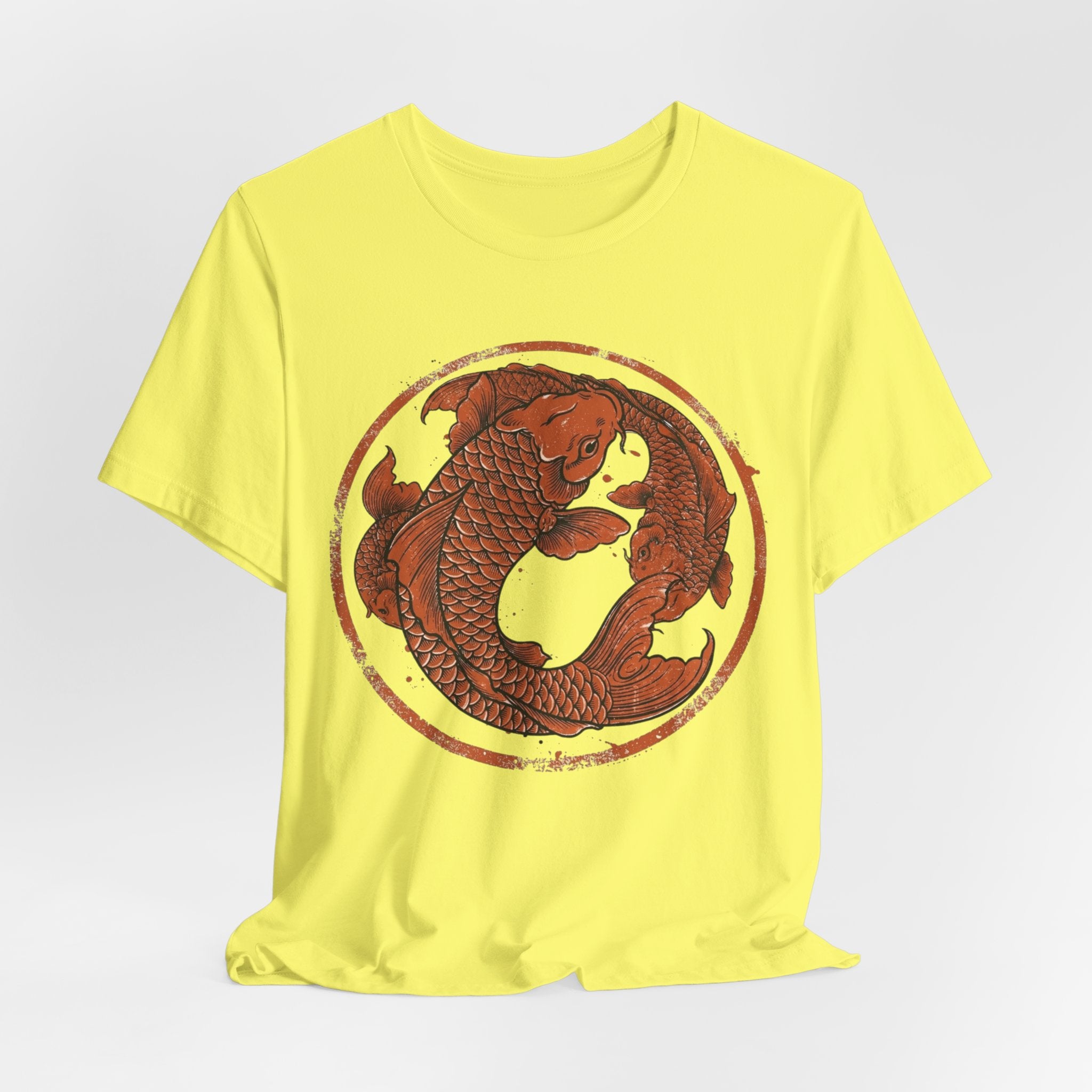 Koi Fish Circle illustration Tee | Asian carp yin yang shirt