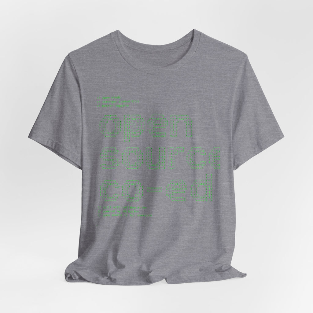 Open Source Co-ed T-Shirt | Programming ASCII Art Tee