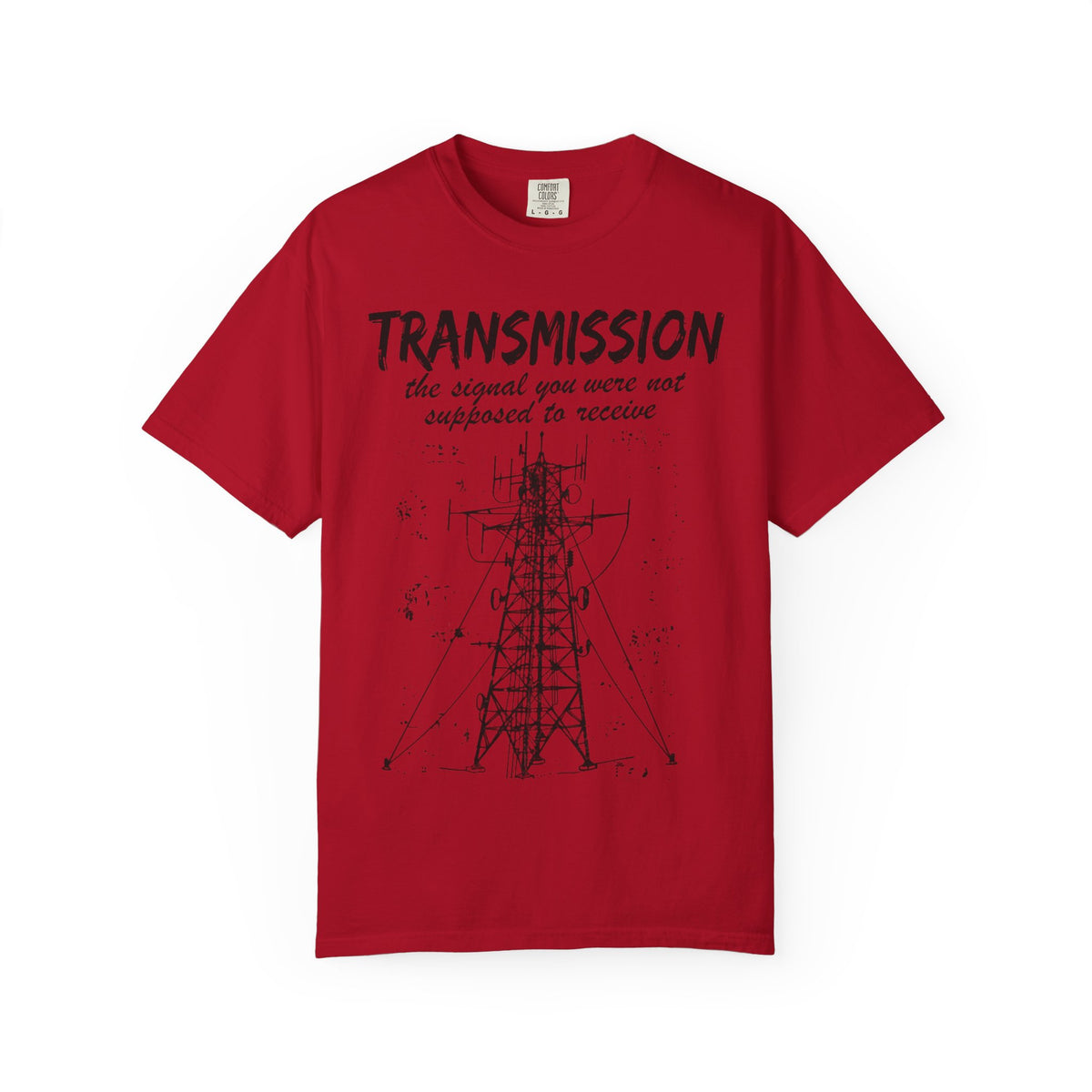 Transmission radio tower tee | Signal sketch graphic T-Shirt