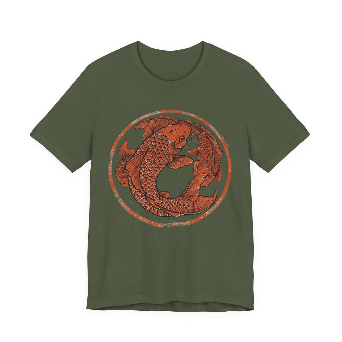 Koi Fish Circle illustration Tee | Asian carp yin yang shirt