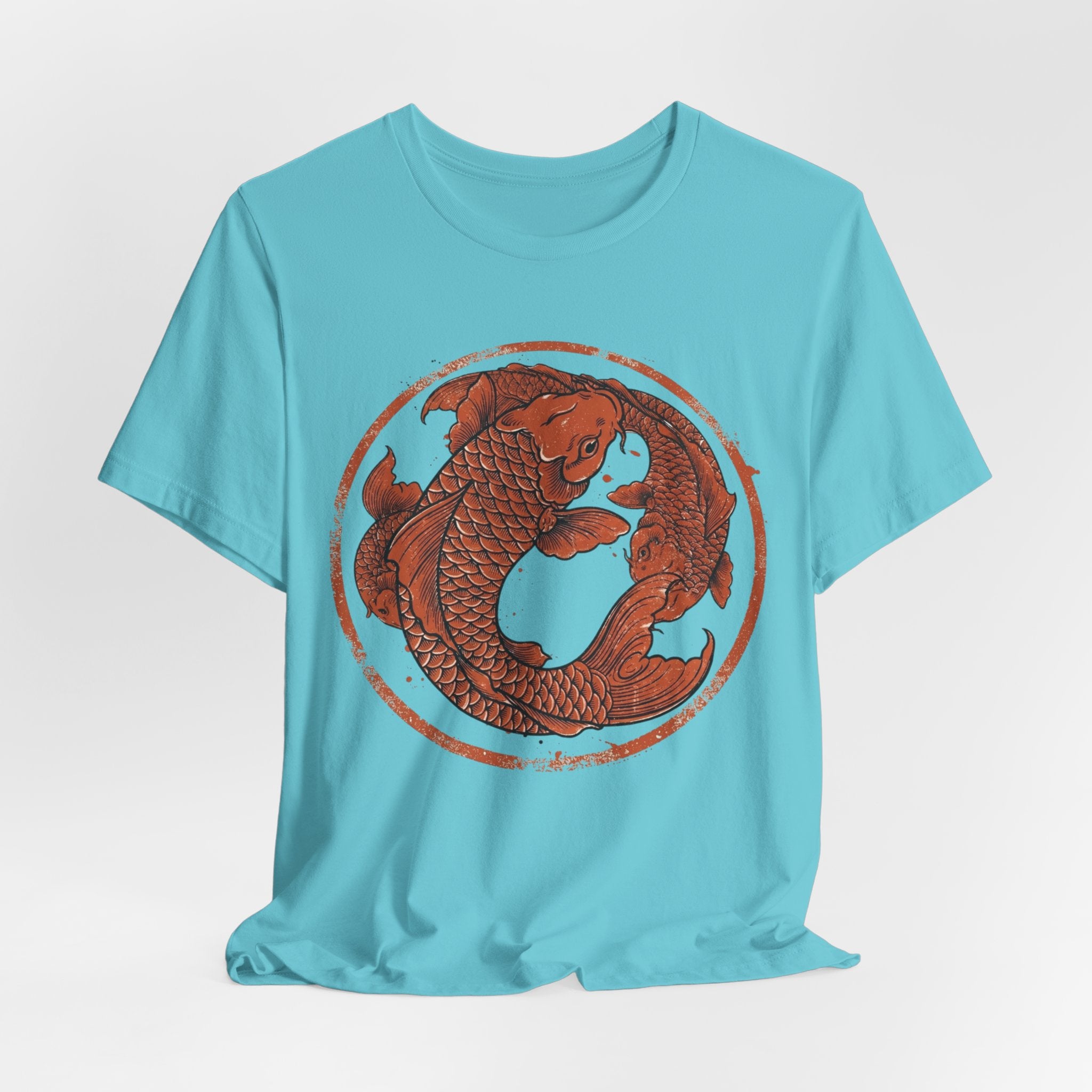 Koi Fish Circle illustration Tee | Asian carp yin yang shirt