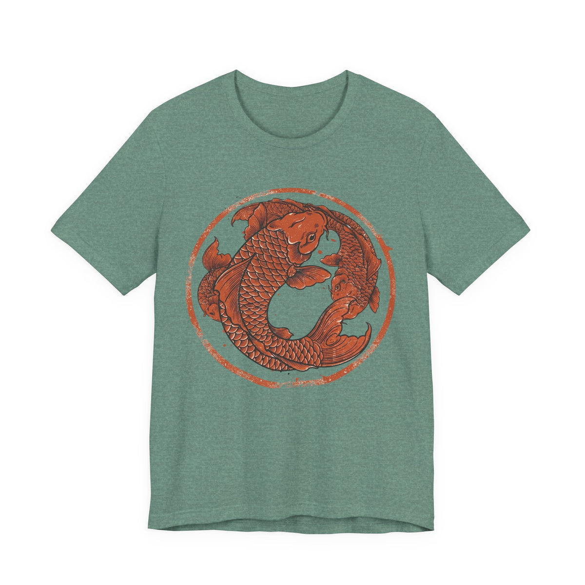Koi Fish Circle illustration Tee | Asian carp yin yang shirt