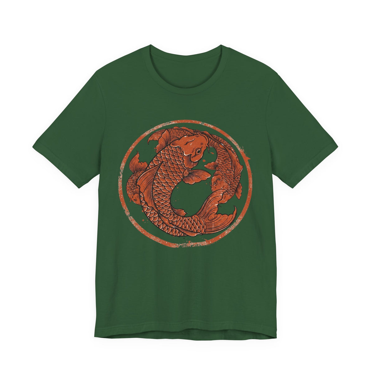 Koi Fish Circle illustration Tee | Asian carp yin yang shirt
