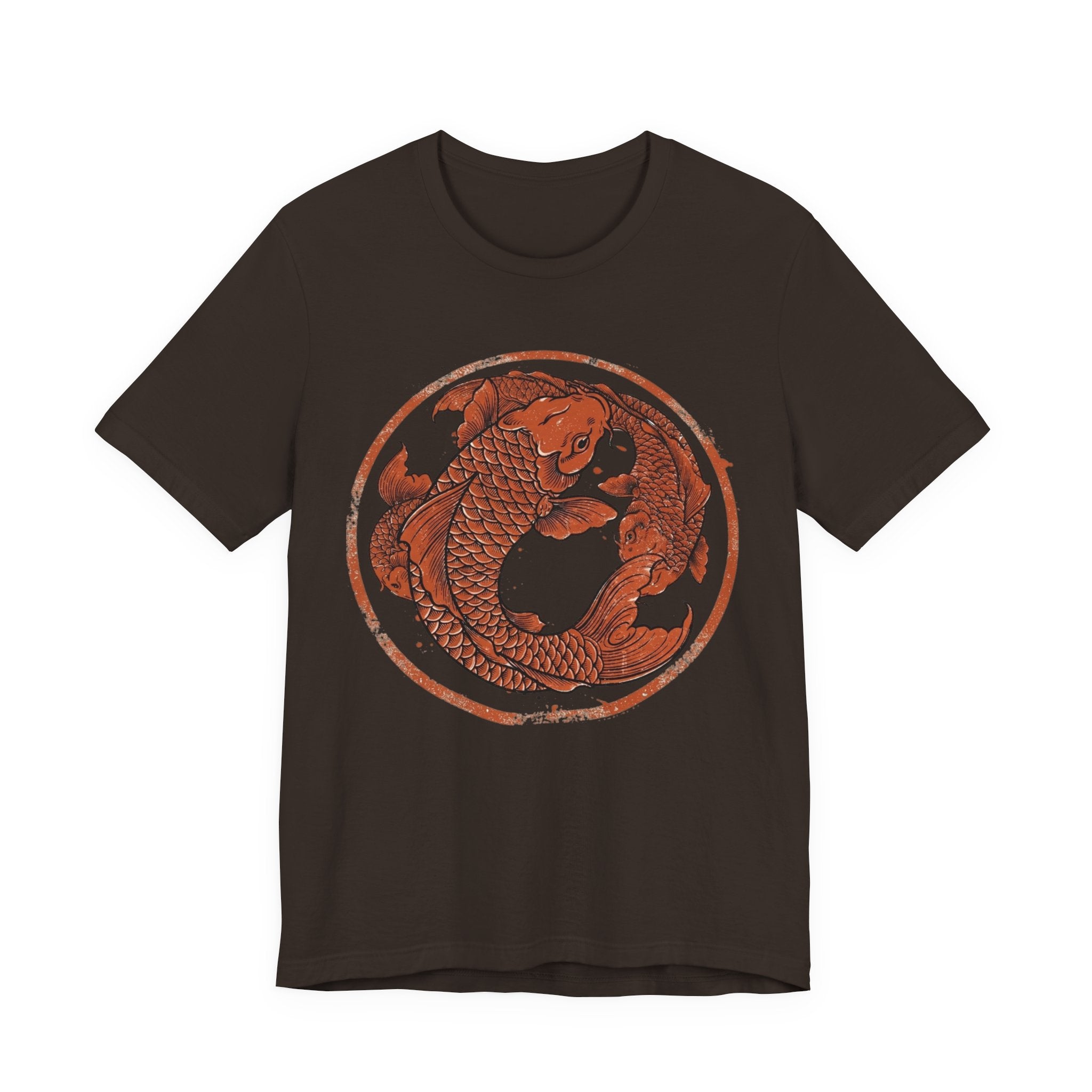 Koi Fish Circle illustration Tee | Asian carp yin yang shirt