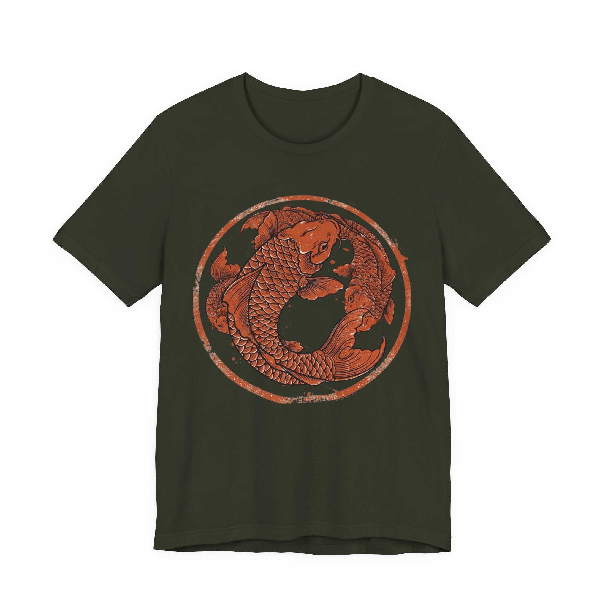 Koi Fish Circle illustration Tee | Asian carp yin yang shirt