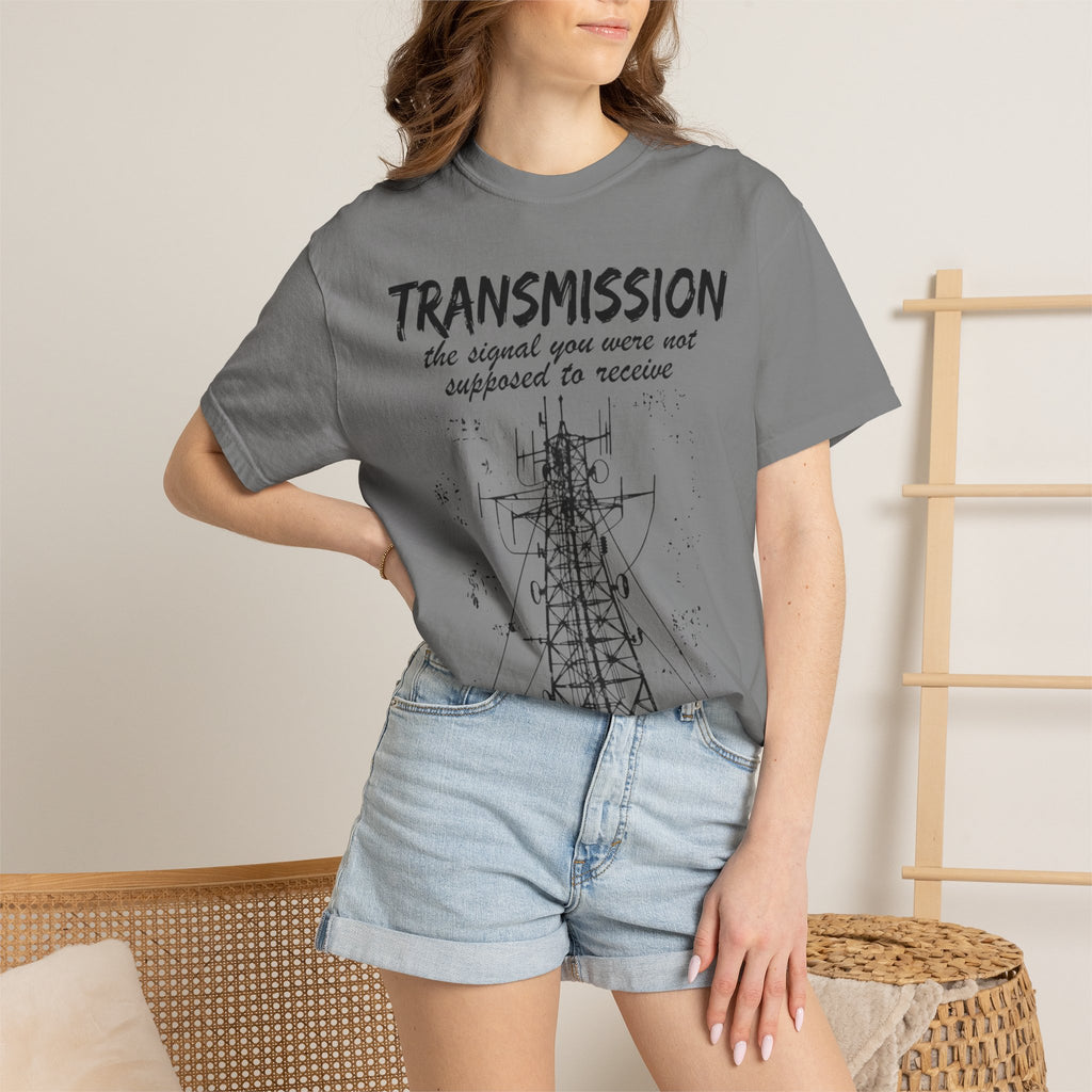 Transmission radio tower tee | Signal sketch graphic T-Shirt