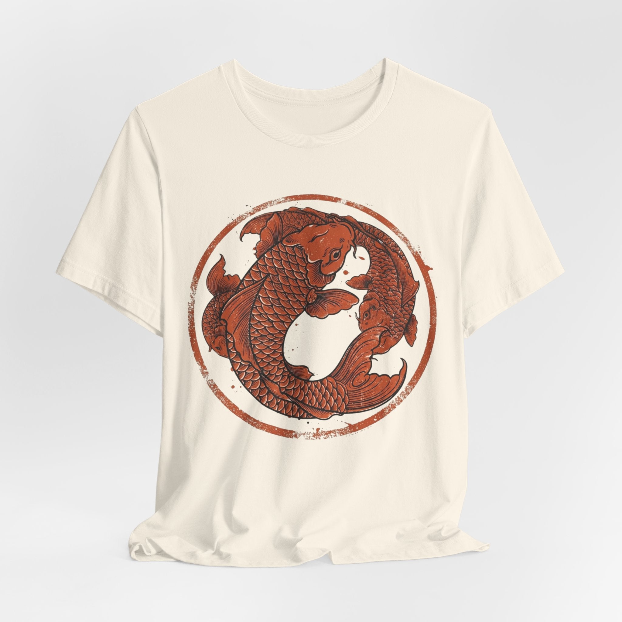 Koi Fish Circle illustration Tee | Asian carp yin yang shirt