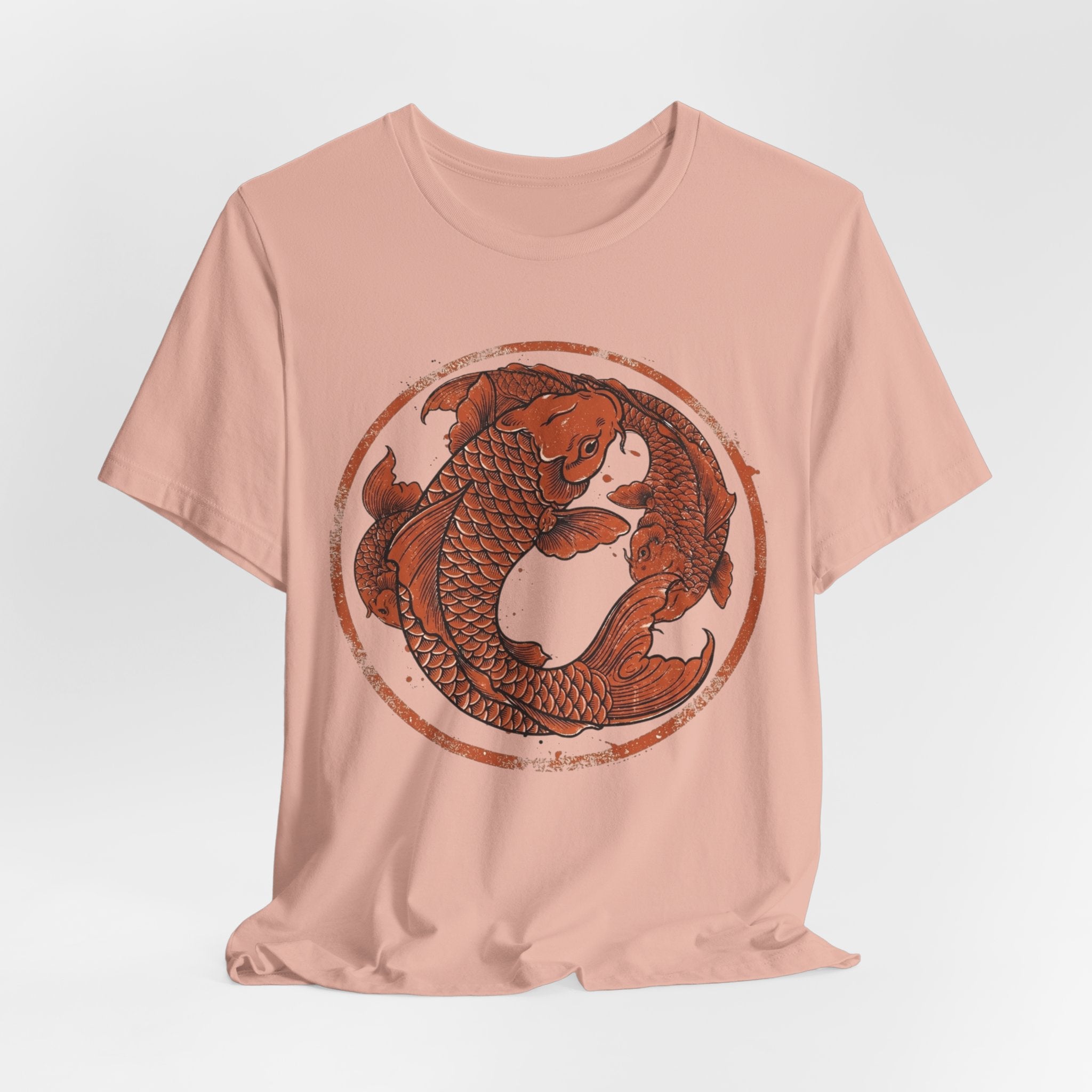 Koi Fish Circle illustration Tee | Asian carp yin yang shirt