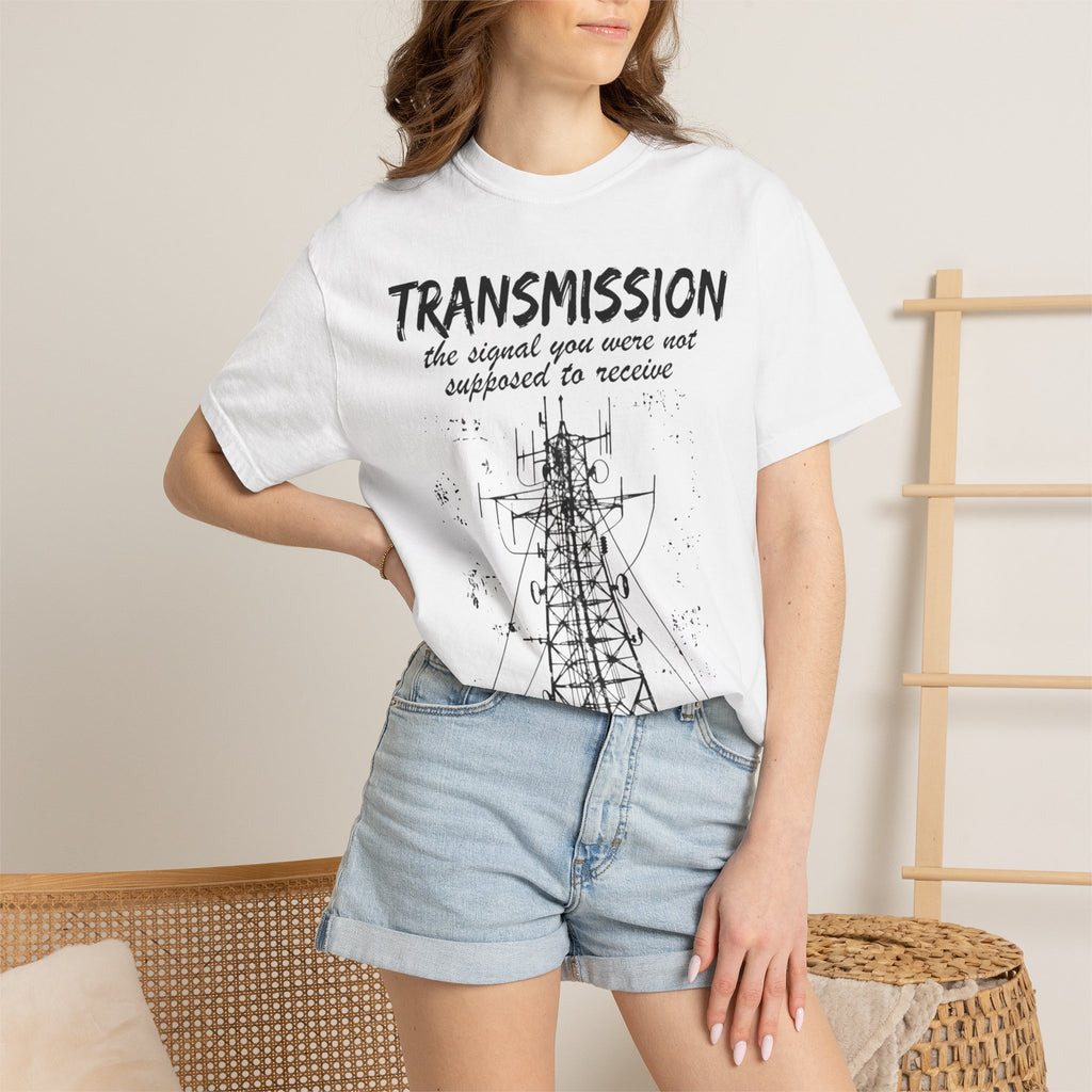 Transmission radio tower tee | Signal sketch graphic T-Shirt