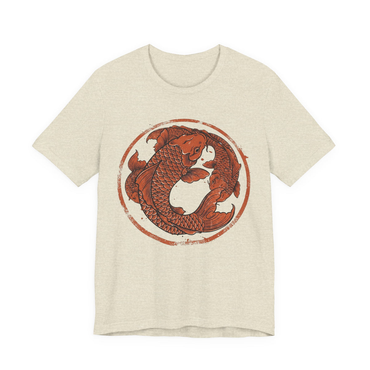 Koi Fish Circle illustration Tee | Asian carp yin yang shirt