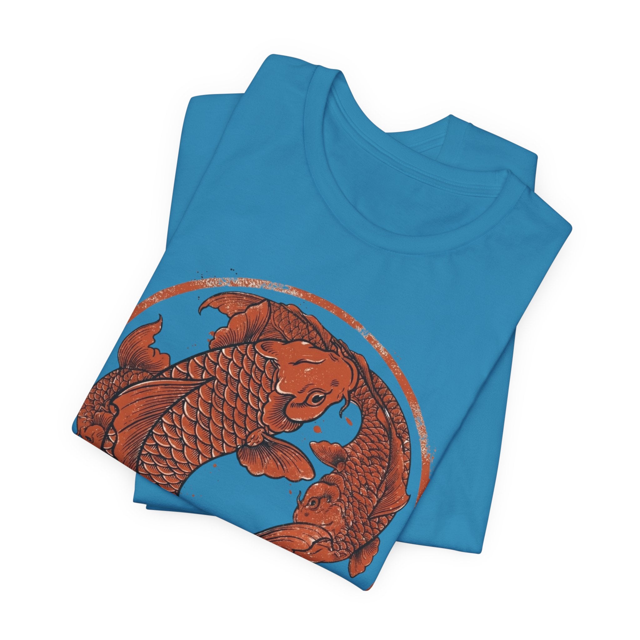 Koi Fish Circle illustration Tee | Asian carp yin yang shirt