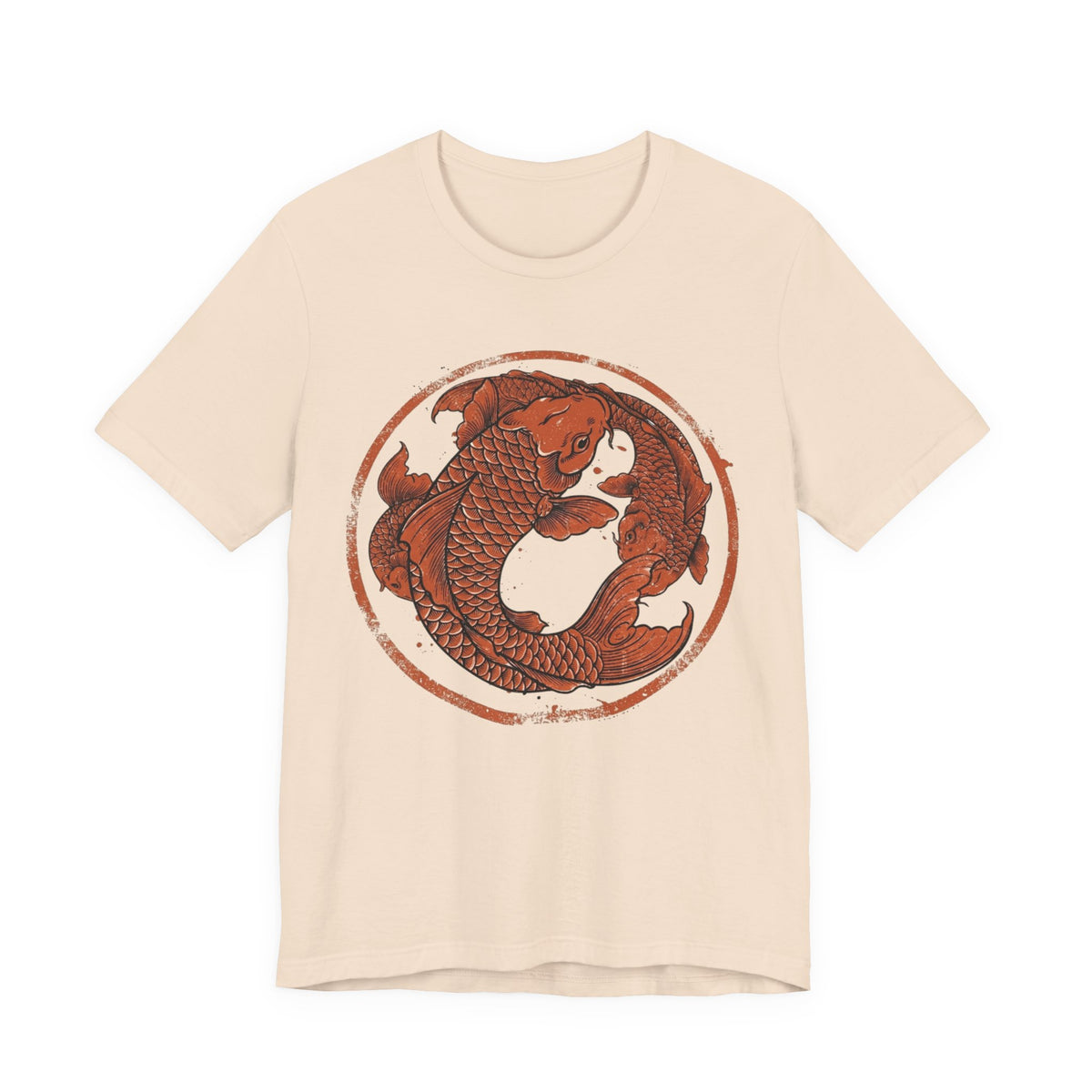 Koi Fish Circle illustration Tee | Asian carp yin yang shirt