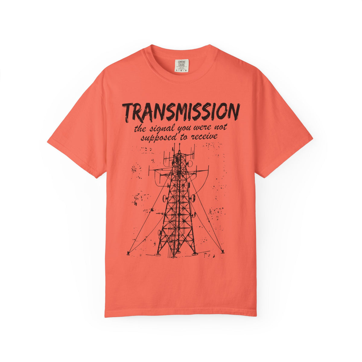 Transmission radio tower tee | Signal sketch graphic T-Shirt