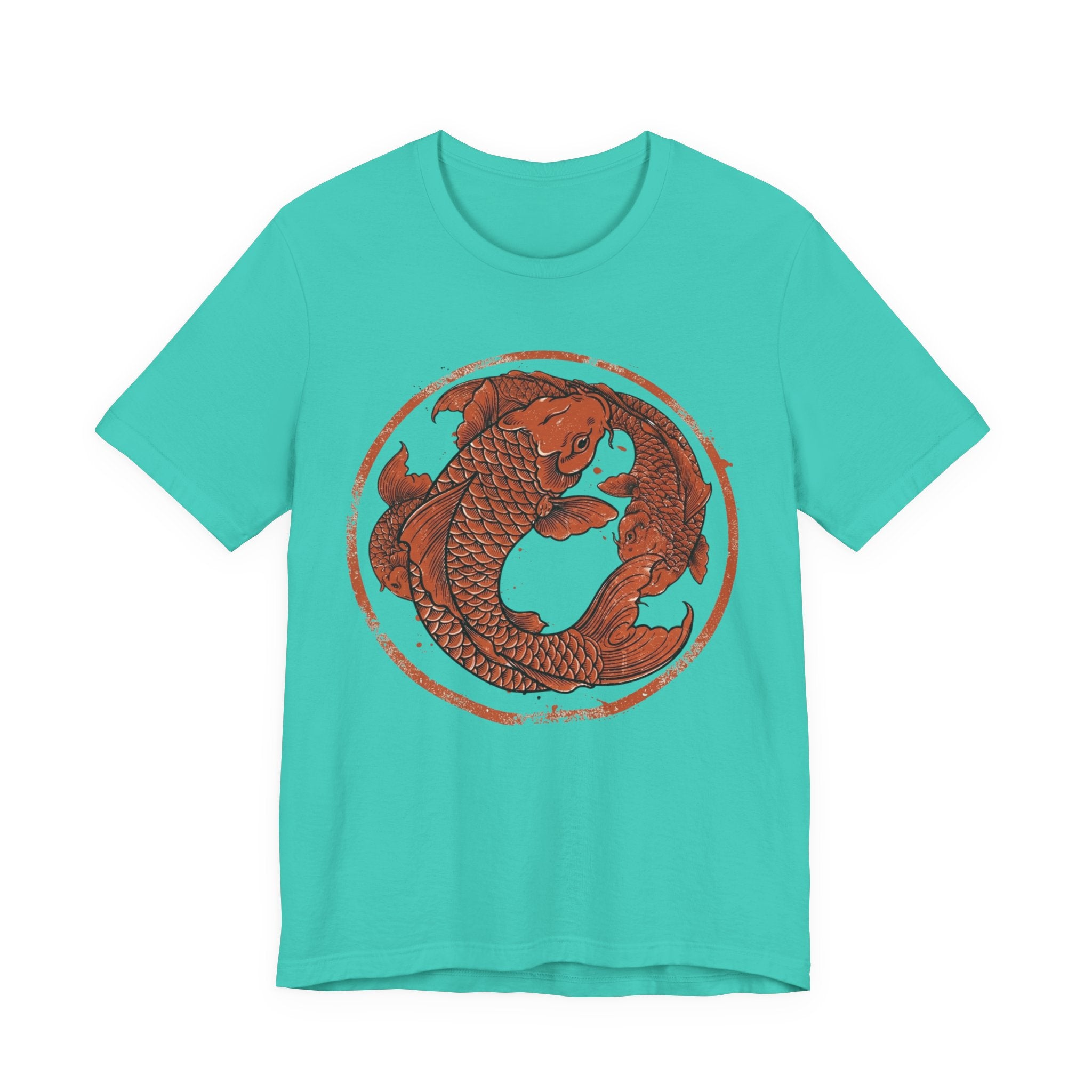 Koi Fish Circle illustration Tee | Asian carp yin yang shirt