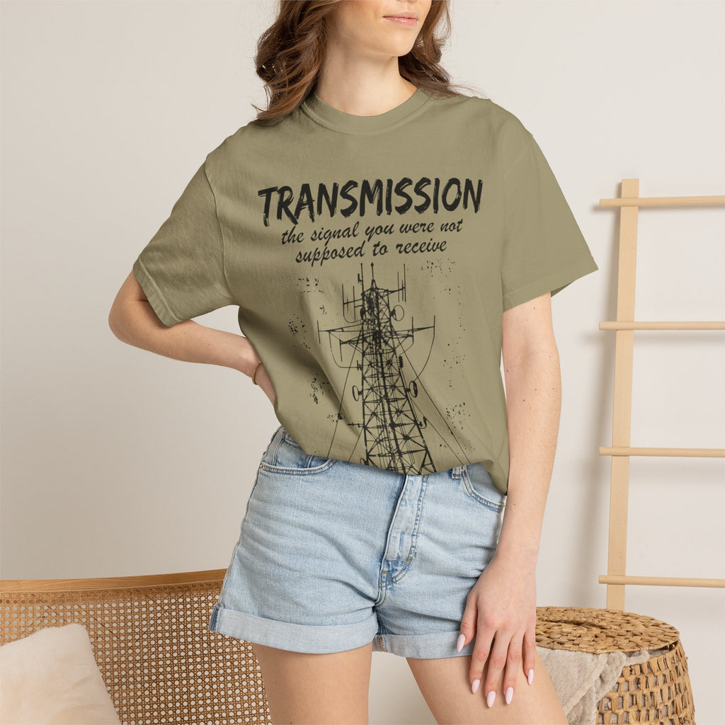 Transmission radio tower tee | Signal sketch graphic T-Shirt