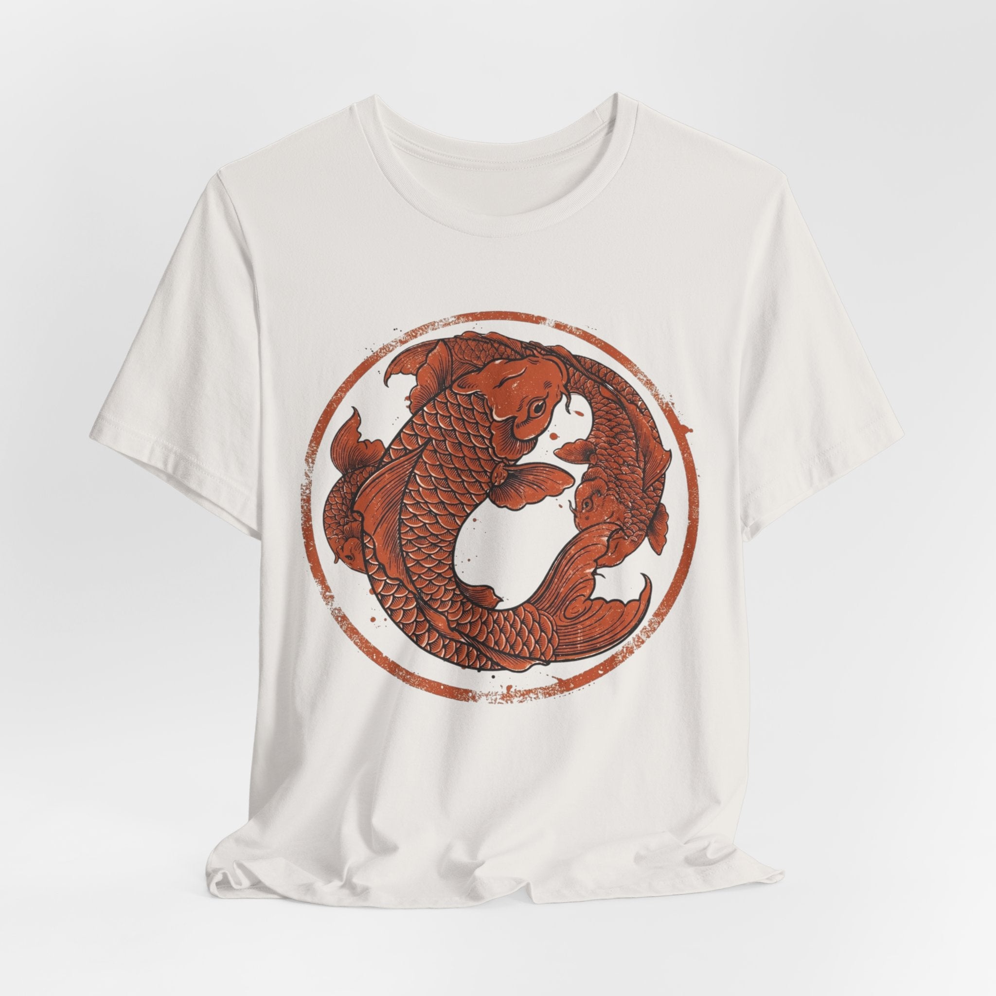 Koi Fish Circle illustration Tee | Asian carp yin yang shirt