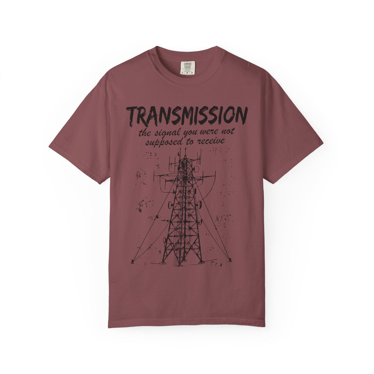 Transmission radio tower tee | Signal sketch graphic T-Shirt