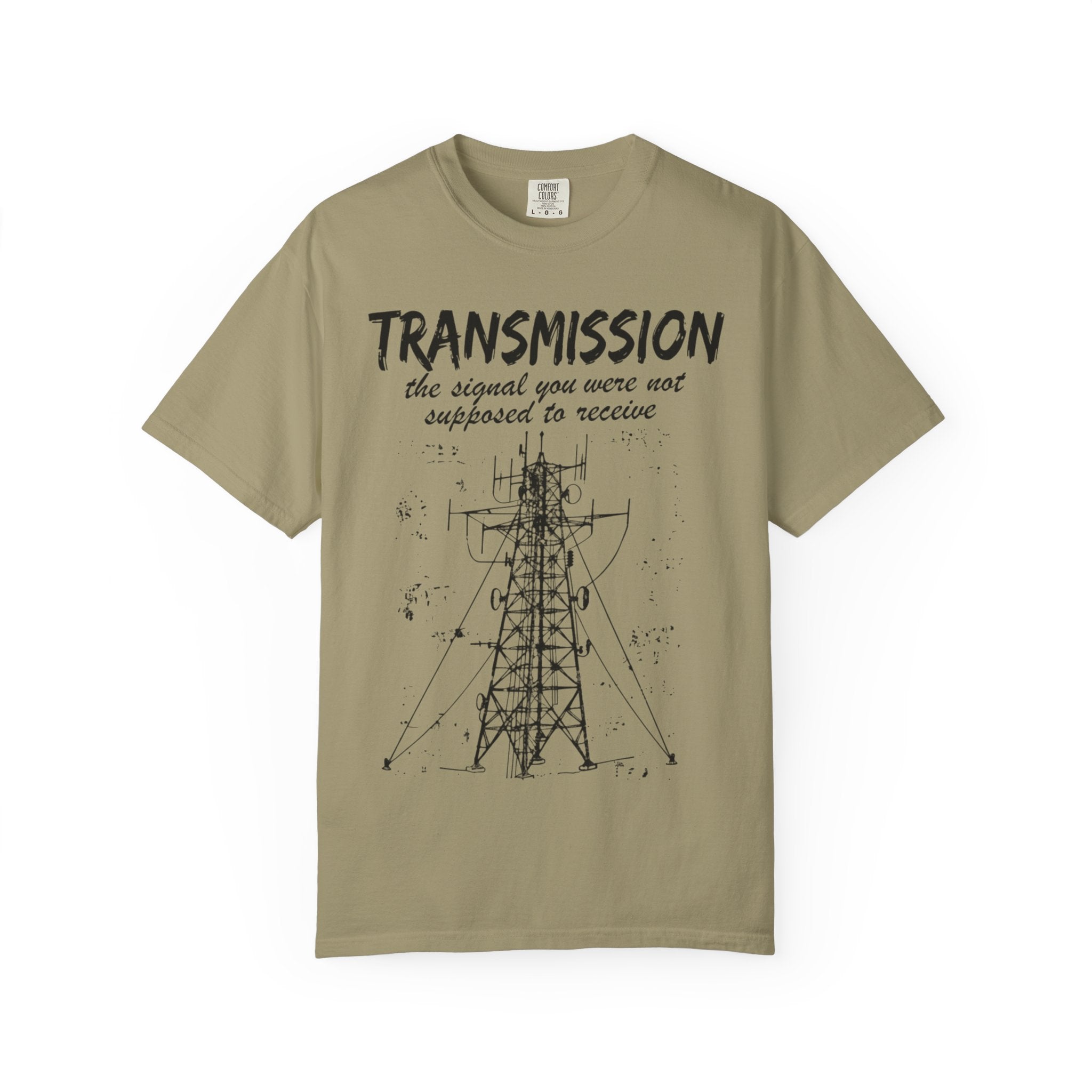 Transmission radio tower tee | Signal sketch graphic T-Shirt